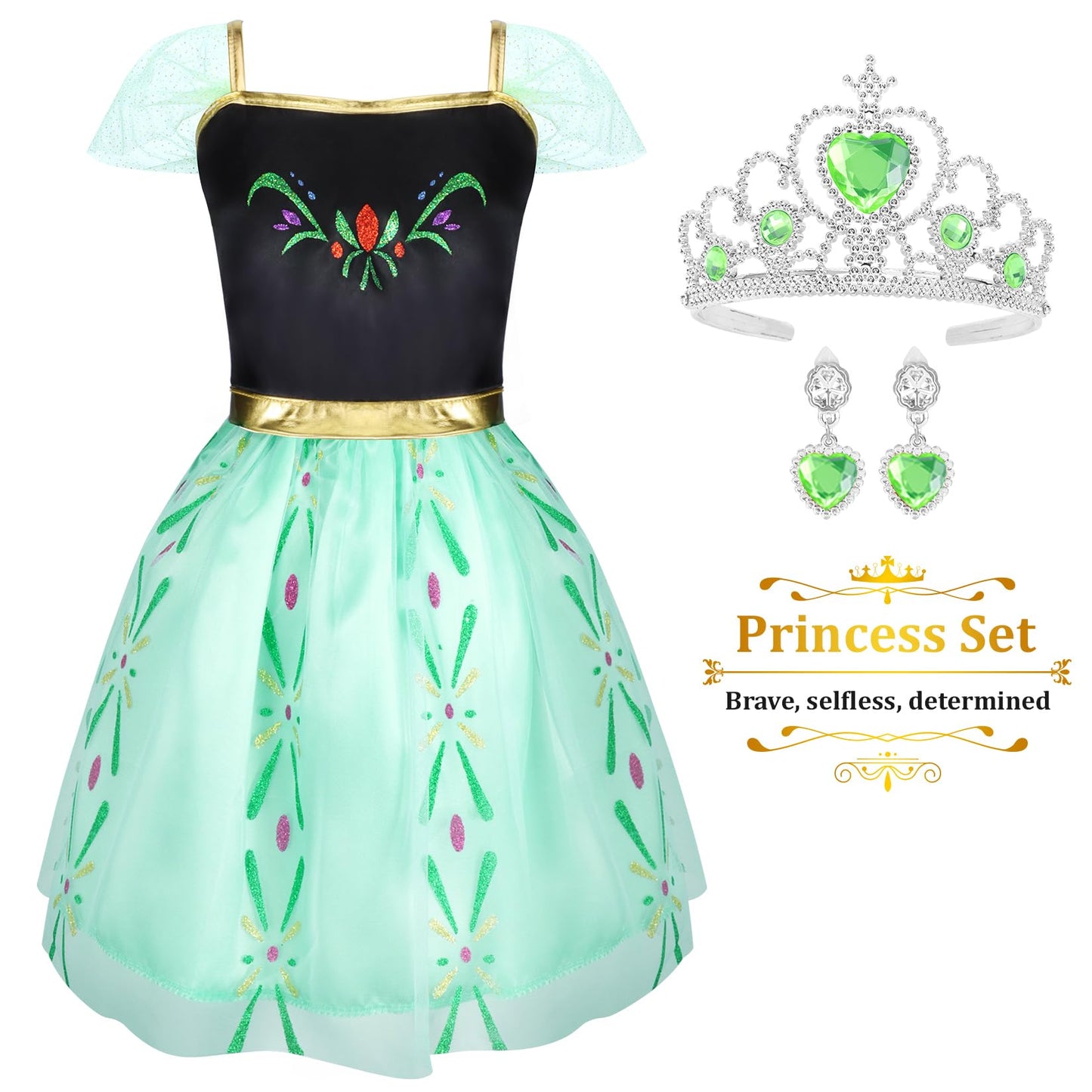 LIMIROLER 18 Pcs Princess Dress Up Set for Girls 3-6 | Role Play Costumes & Gift Box