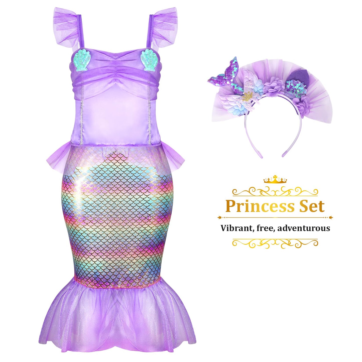 LIMIROLER 18 Pcs Princess Dress Up Set for Girls 3-6 – Breathable, Authentic Costume Toys