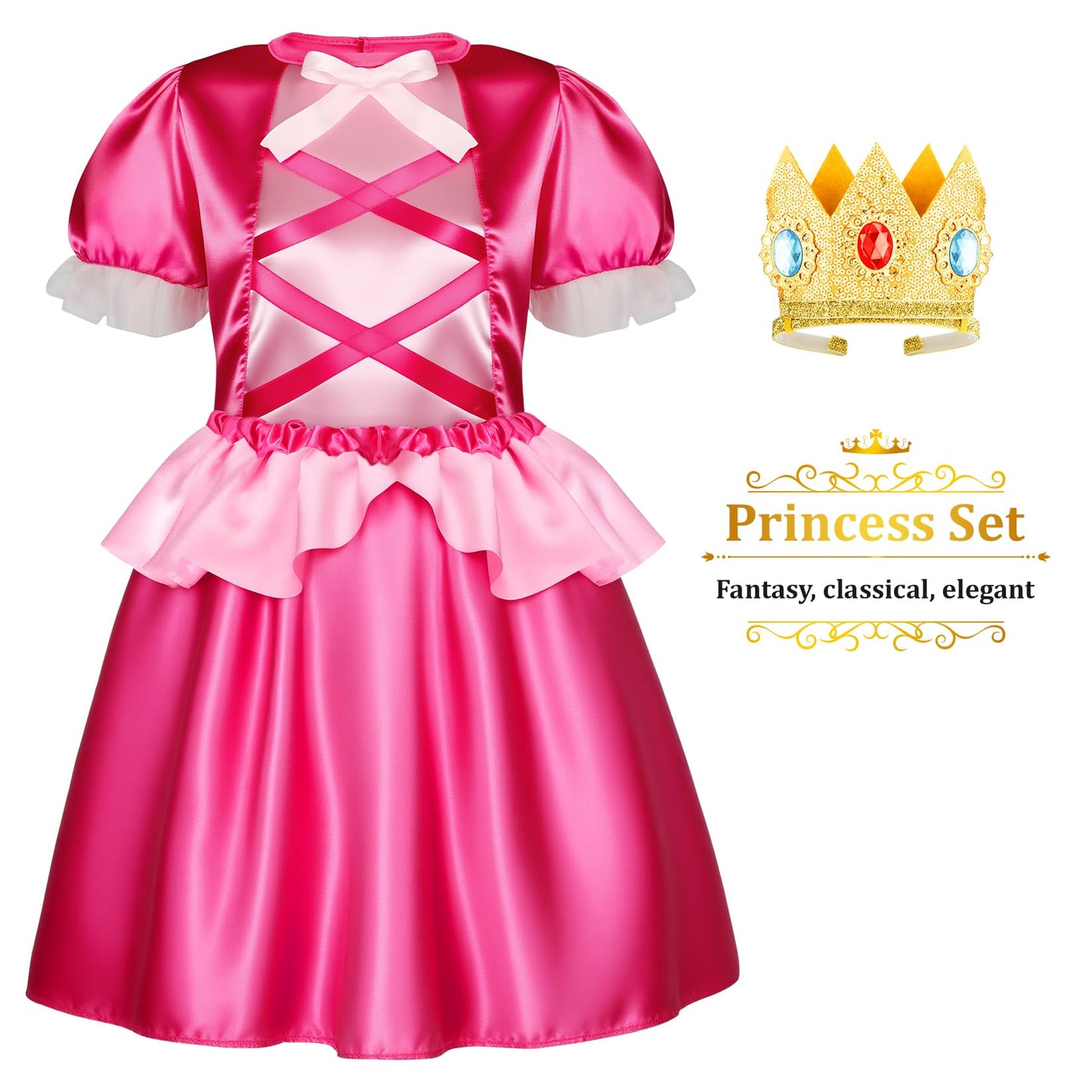 LIMIROLER 18 Pcs Princess Dress Up Set for Girls 3-6 – Breathable, Authentic Costume Toys