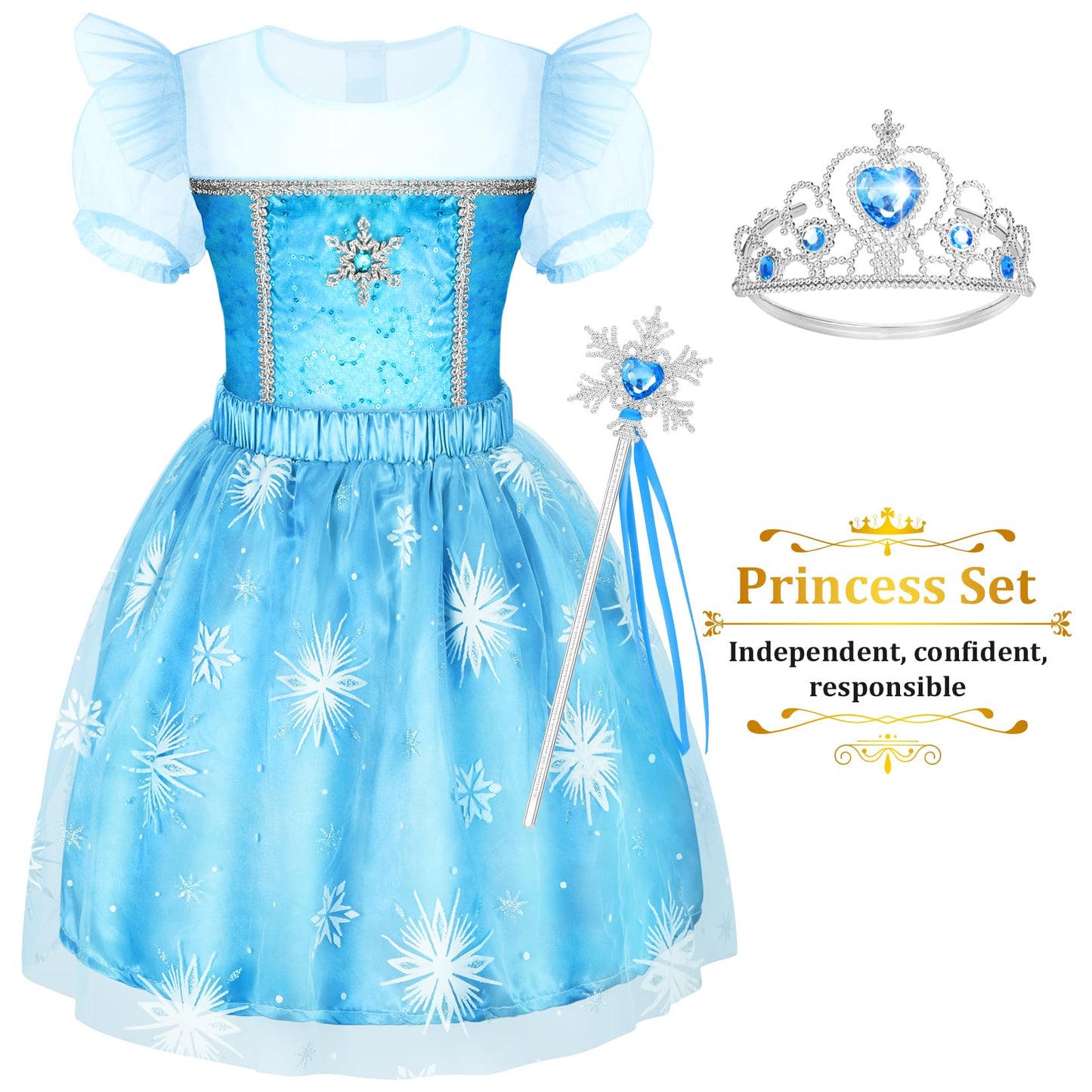 LIMIROLER Princess Dress Up Set – 18 Pcs Rainbow Costume Gift for Girls 3–6