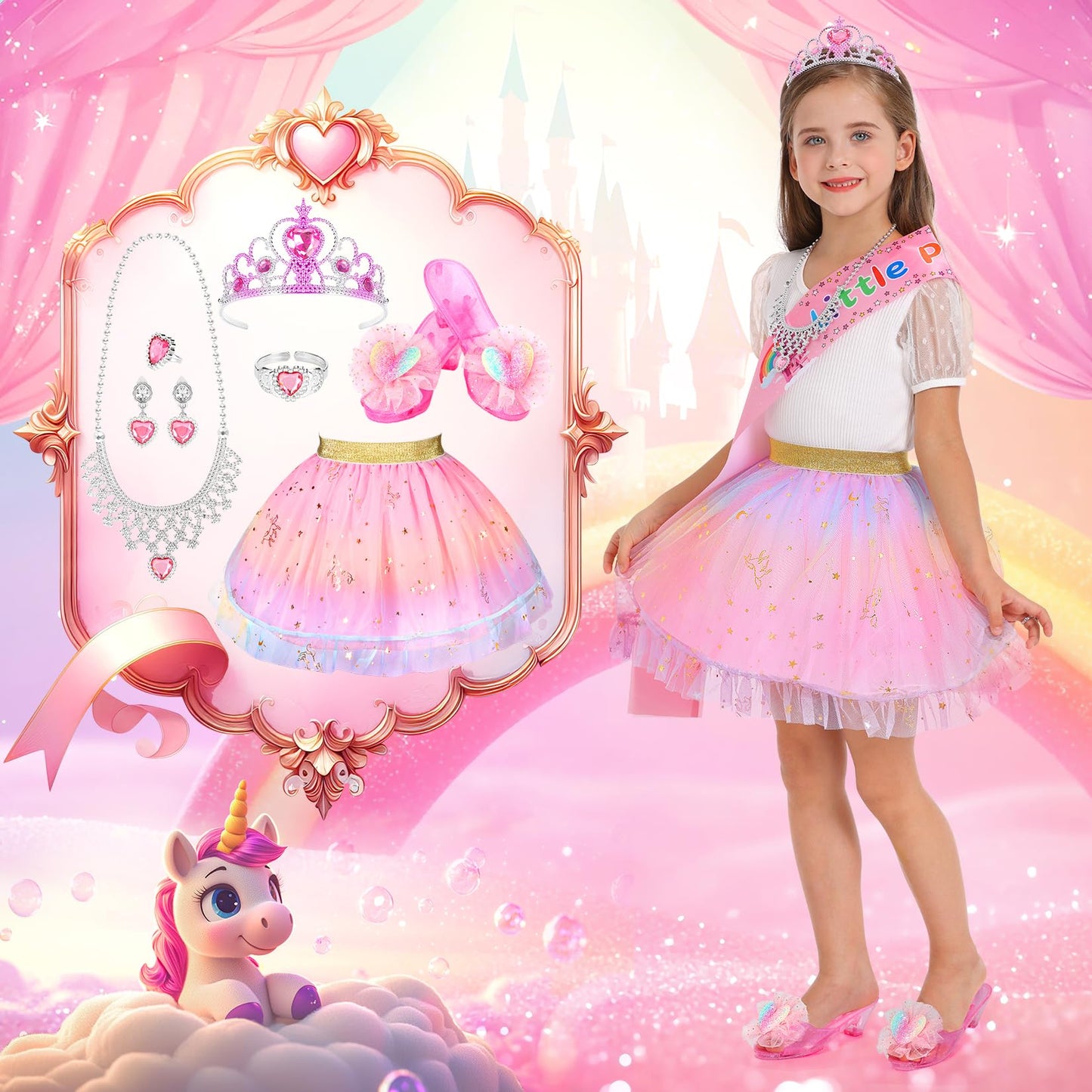 LIMIROLER 19 Pcs Princess Dress Up Shoes Set for Girls Aged 3–6 | Role Play Toys