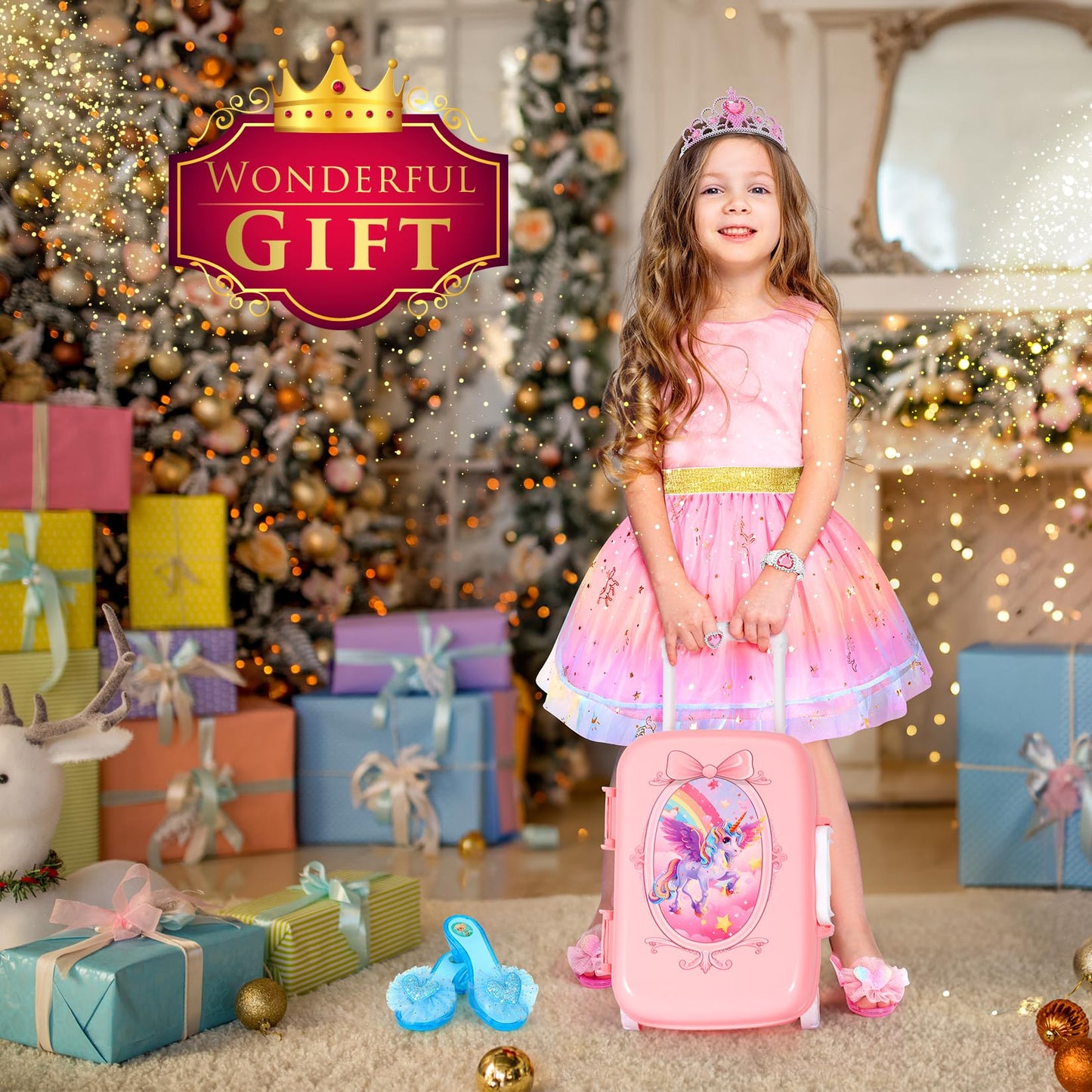 LIMIROLER 19 Pcs Princess Dress Up Shoes Set for Girls Aged 3–6 | Role Play Toys