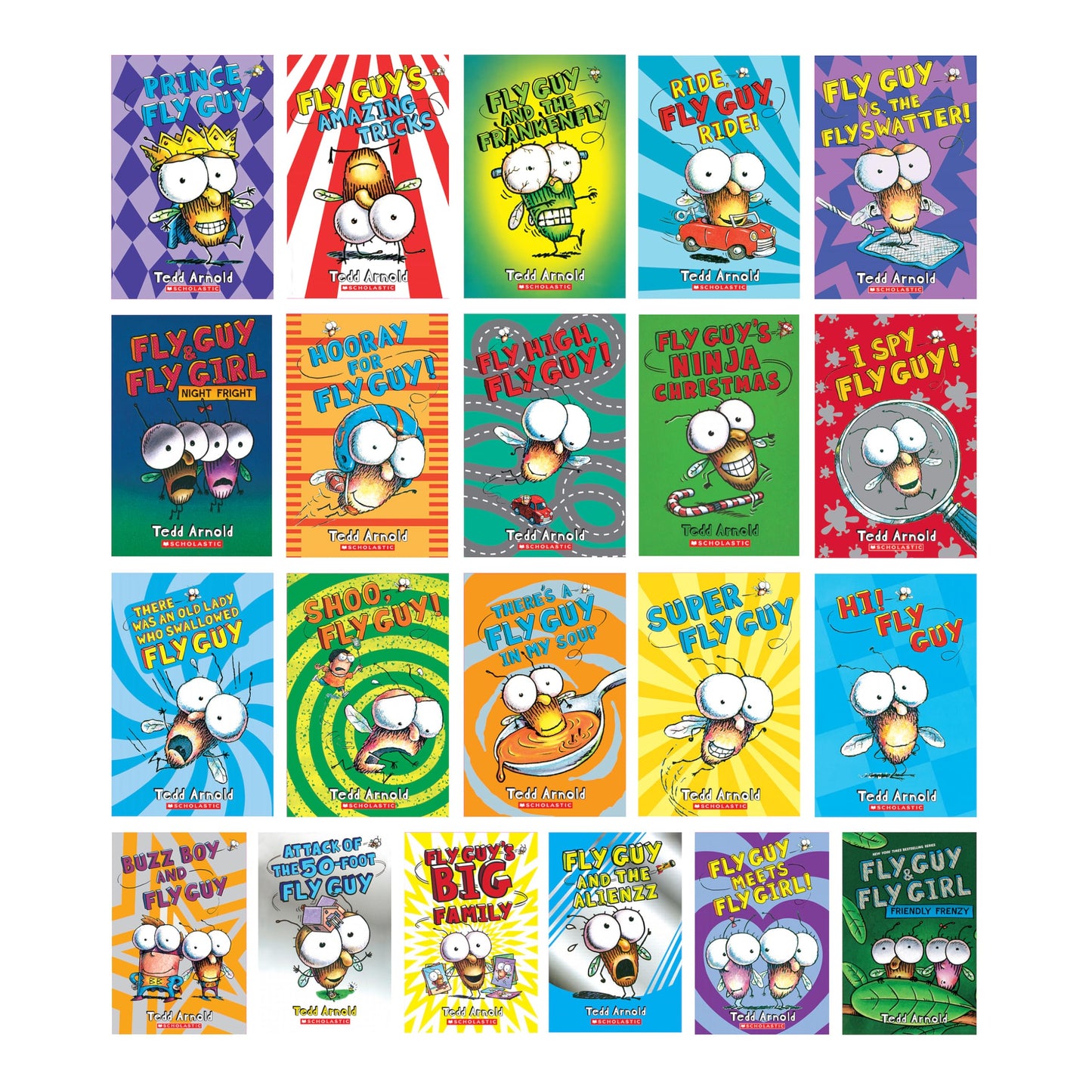 Limonuos Fly Guy 1-21 Collection – Complete 21-Piece Boxed Set for First & Second Grade Kids