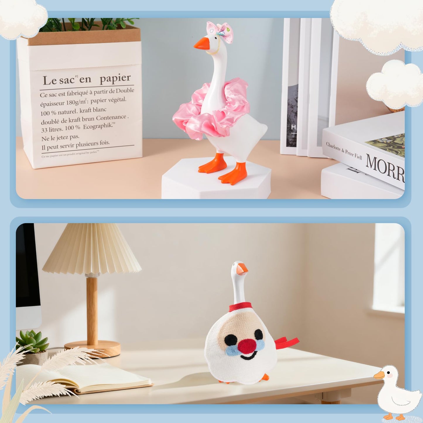 Linastu 6 Set 7inch Desk Goose Outfits | Dress-Up Accessories for Magnetic Desk Goose