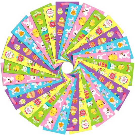 LINAYE 1100Pcs Easter Stickers for Kids – 55 Designs Bulk Pack for Crafts, Cards & Baskets