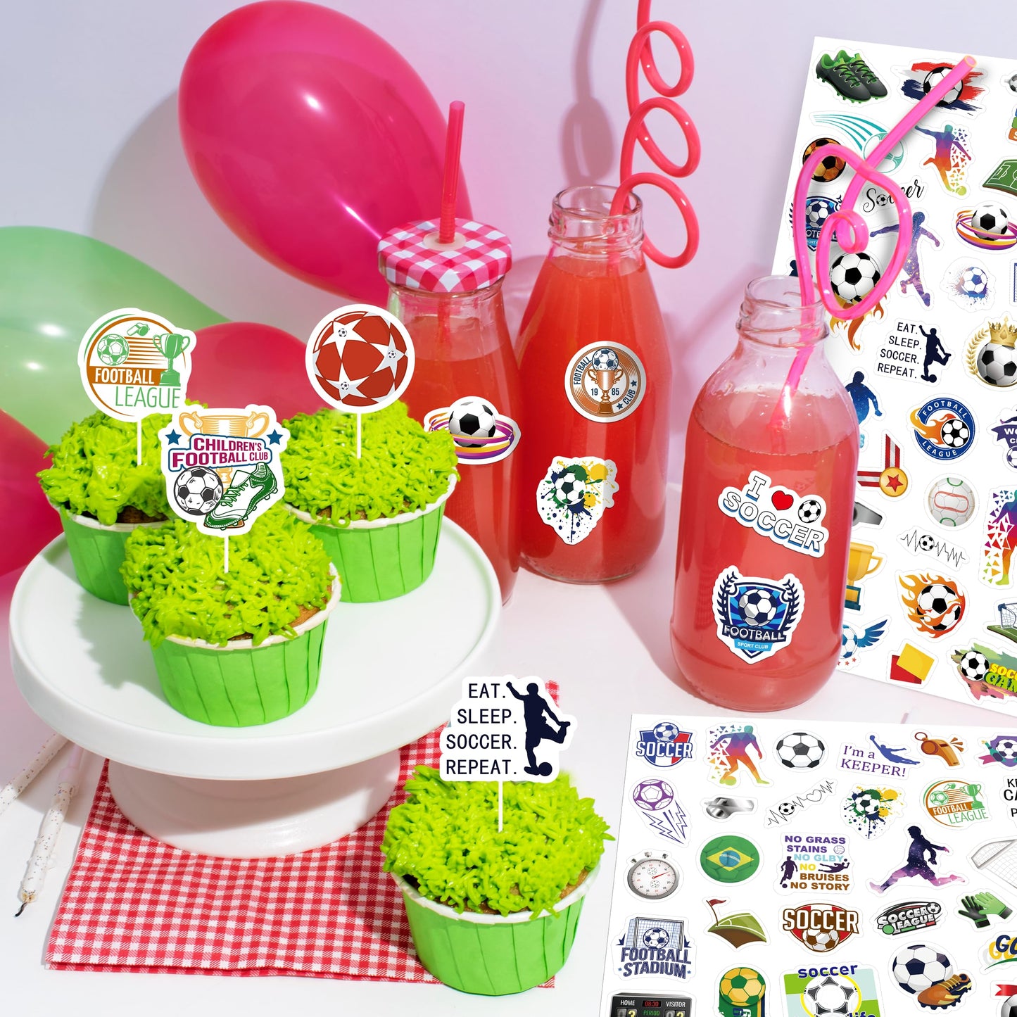 LINAYE 1160+ Pcs Soccer Stickers – Waterproof Self-Adhesive Pack for Kids & Adults