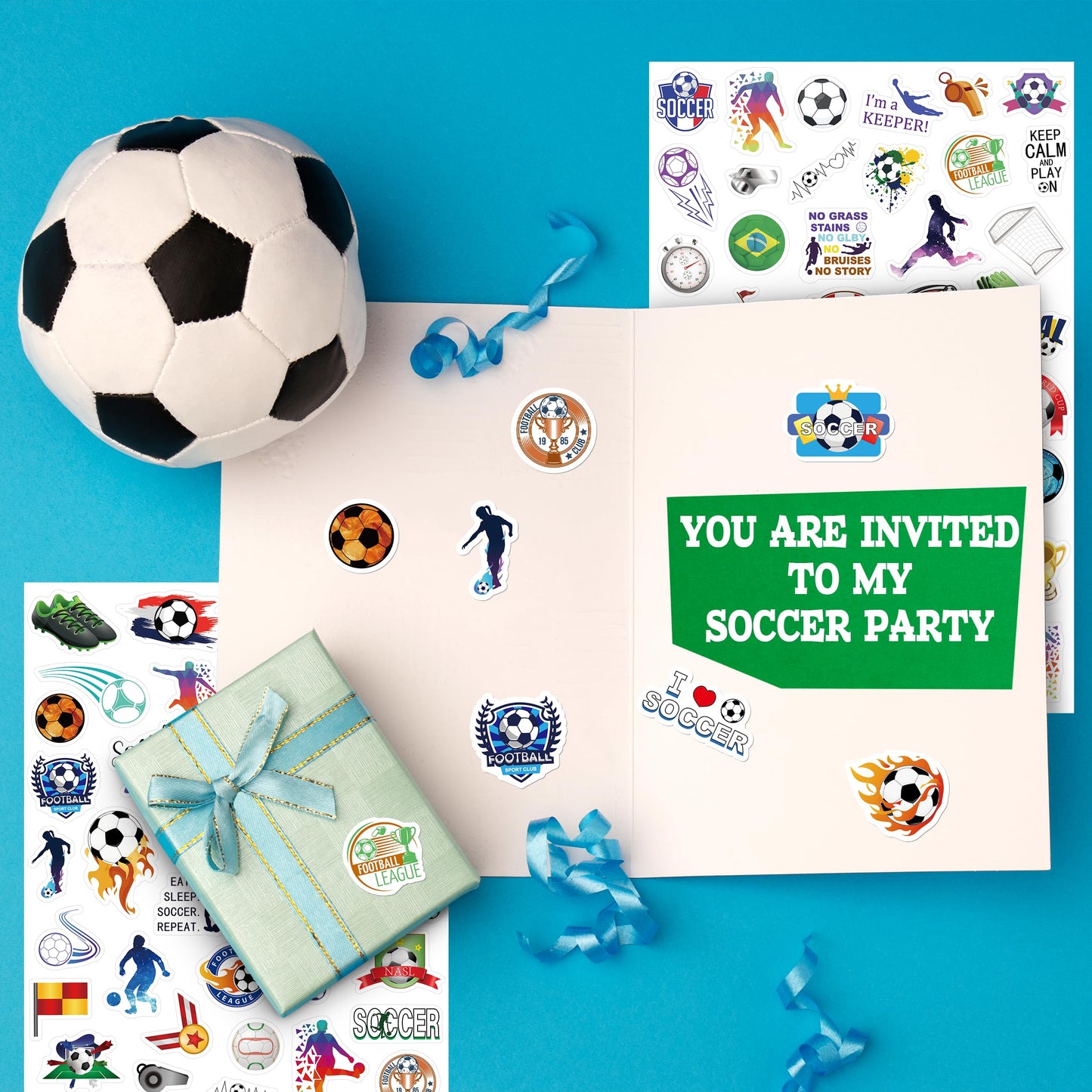 LINAYE 1160+ Pcs Soccer Stickers – Waterproof Self-Adhesive Pack for Kids & Adults