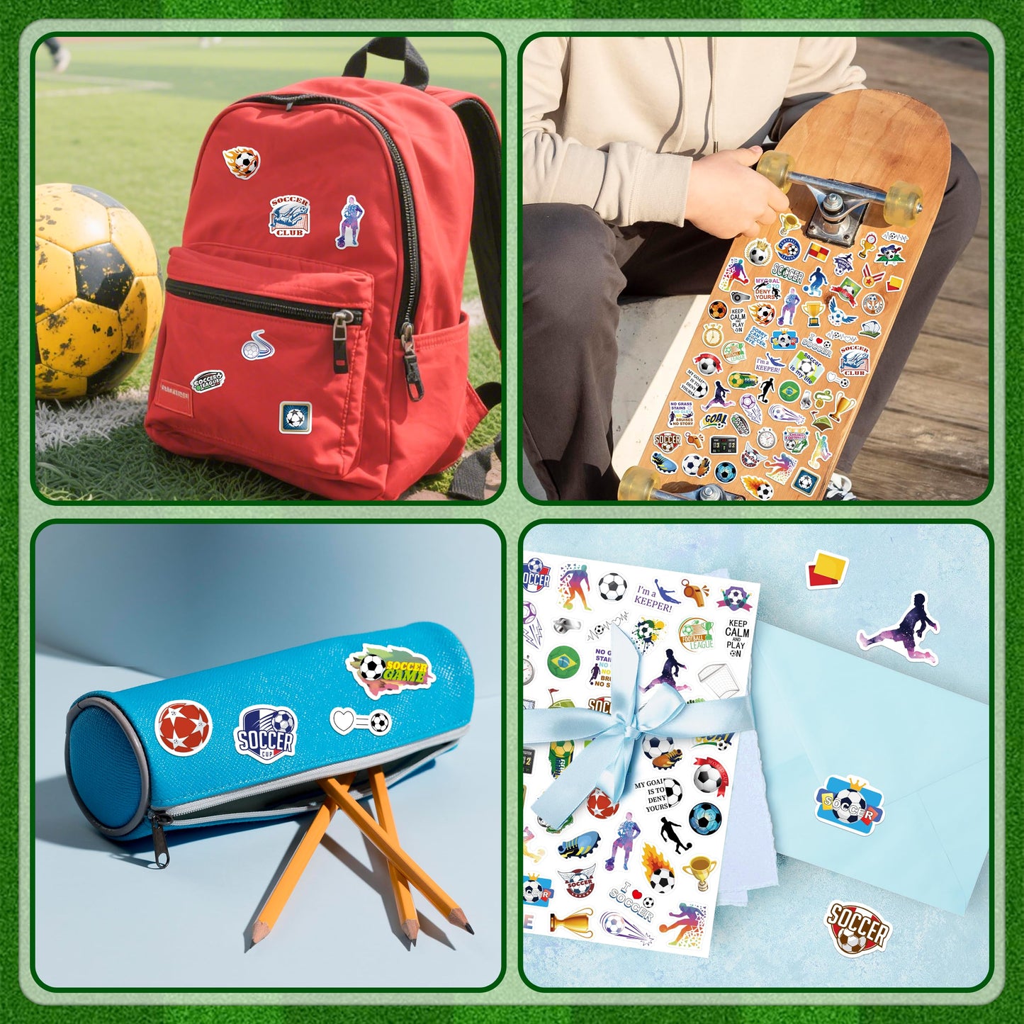 LINAYE 1160+ Pcs Soccer Stickers – Waterproof Self-Adhesive Pack for Kids & Adults