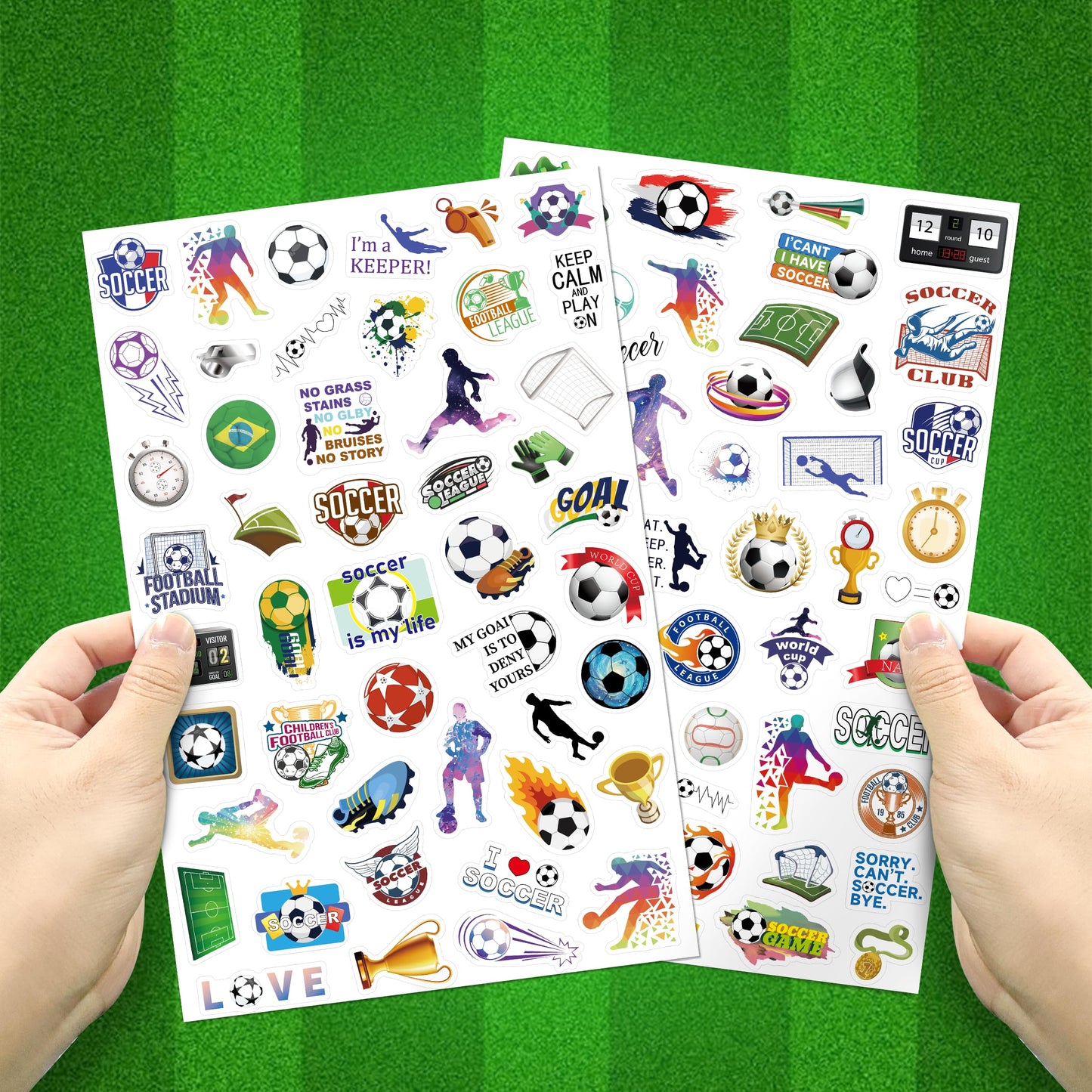 LINAYE 1160+ Pcs Soccer Stickers – Waterproof Self-Adhesive Pack for Kids & Adults