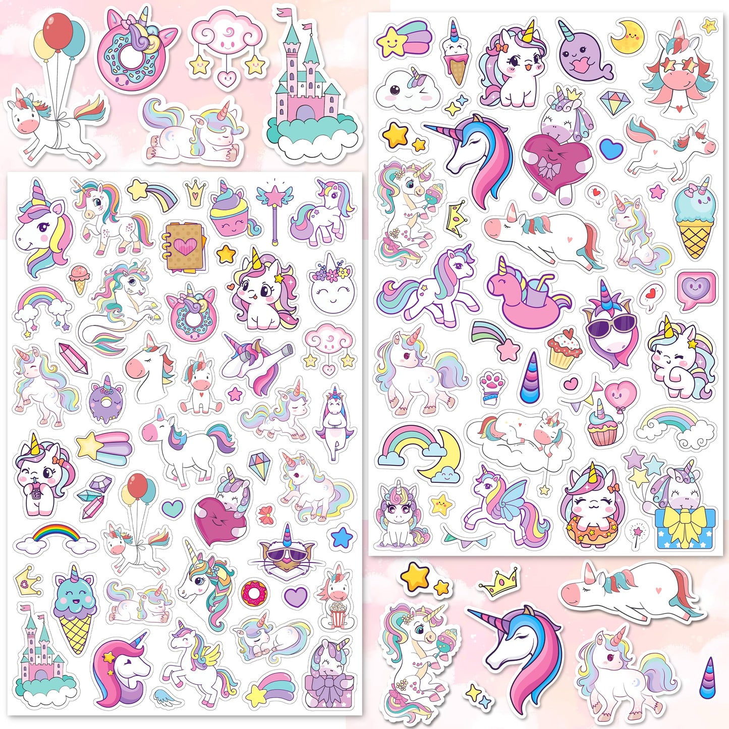LINAYE Unicorn Stickers Bulk Pack – 1100+ Designs for Kids, Scrapbooking & Gifts