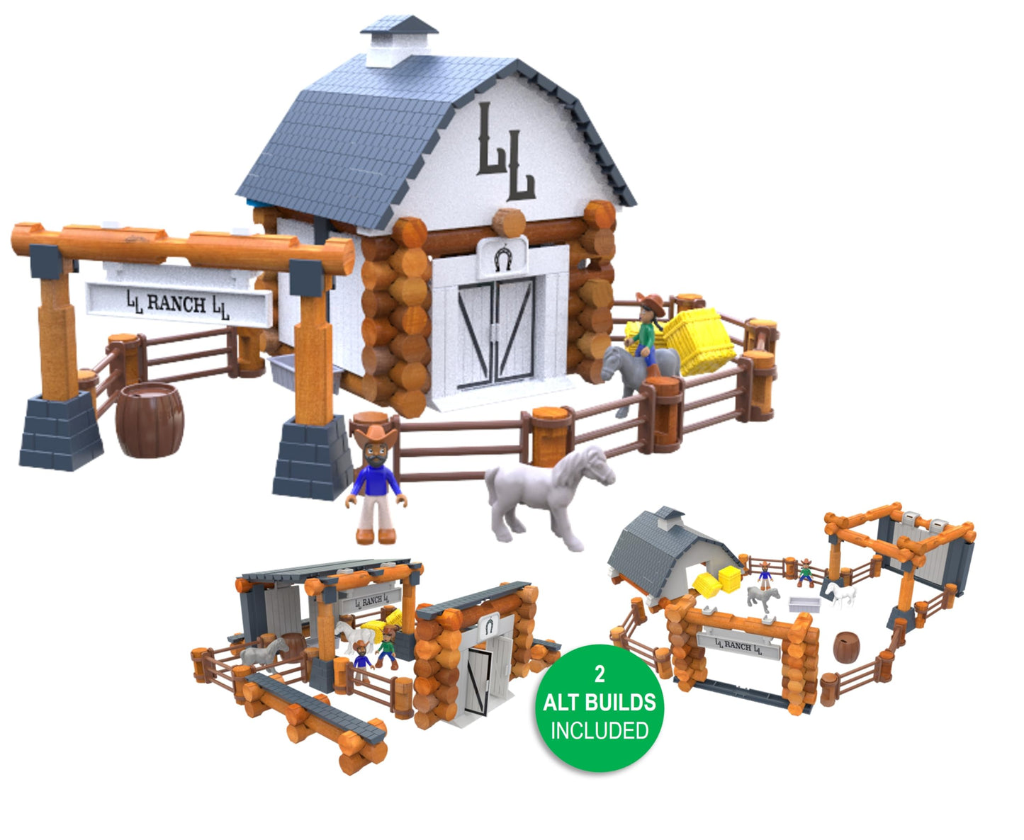 Lincoln Logs Big Sky Ranch Building Set - Real Wood Construction