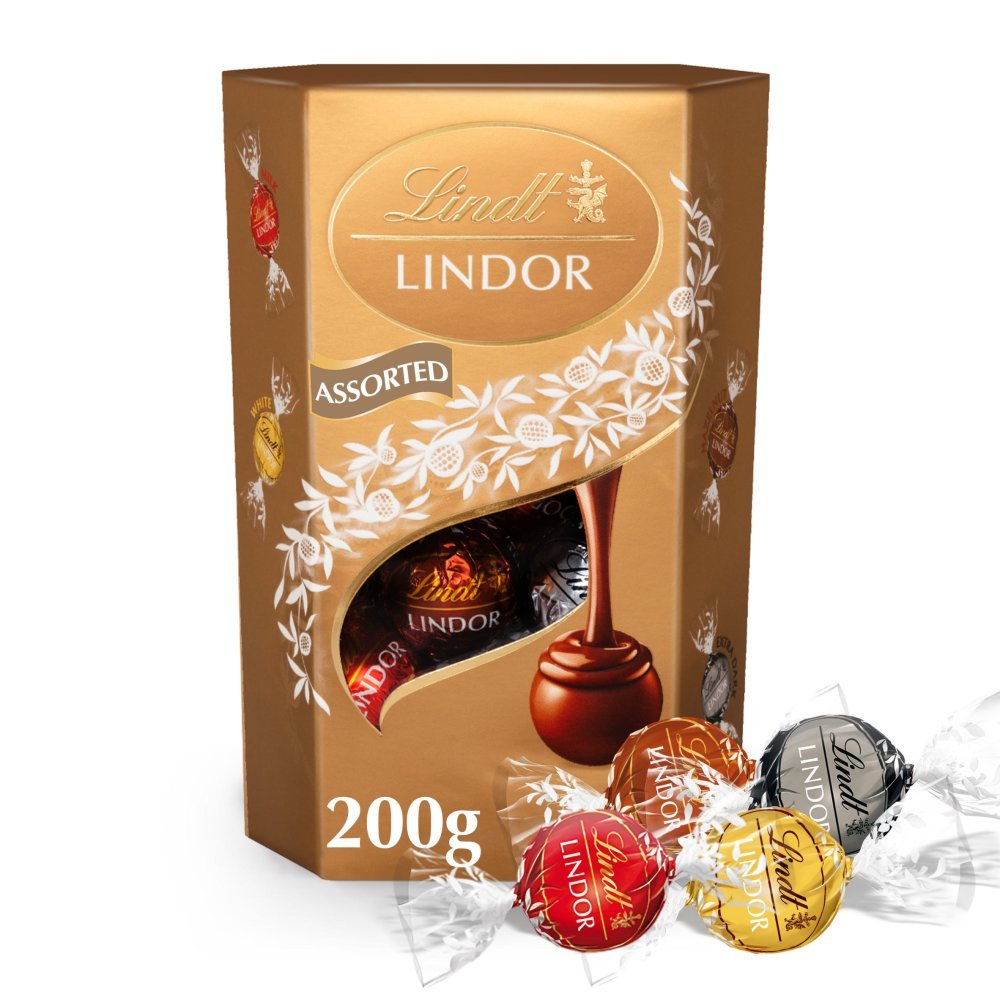 Lindt Lindor Assorted Chocolate Truffles Box 200g (Case of 8)