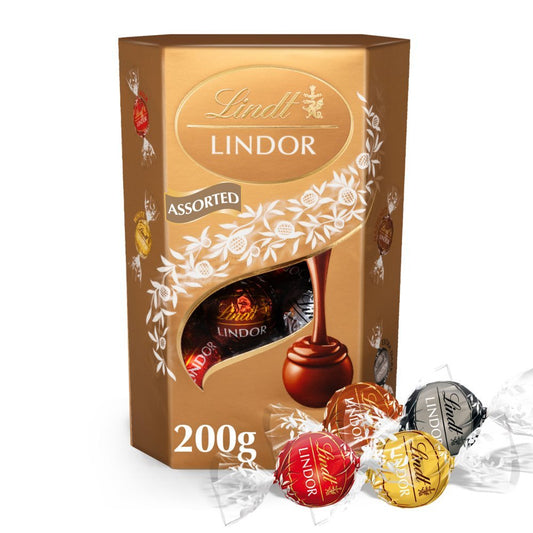 Lindt Lindor Assorted Chocolate Truffles Box 200g (Case of 8)