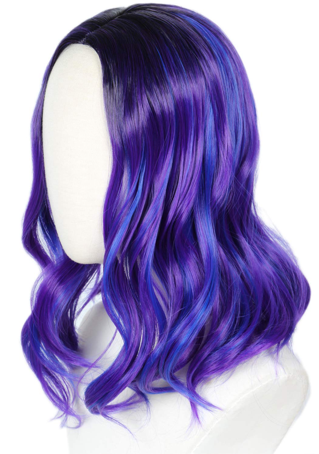 Linfairy Kids Purple Dye Wig – Halloween & Cosplay Wave Wig (50-54 cm)