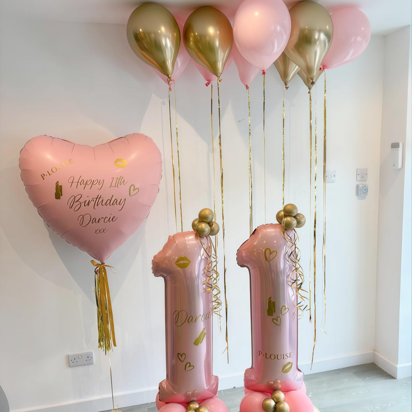 Lingqiang Large Light Pink 40-Inch Foil 17 Balloon Set – Self-Inflating Number 1 & 7 for 17th Birthday Decor