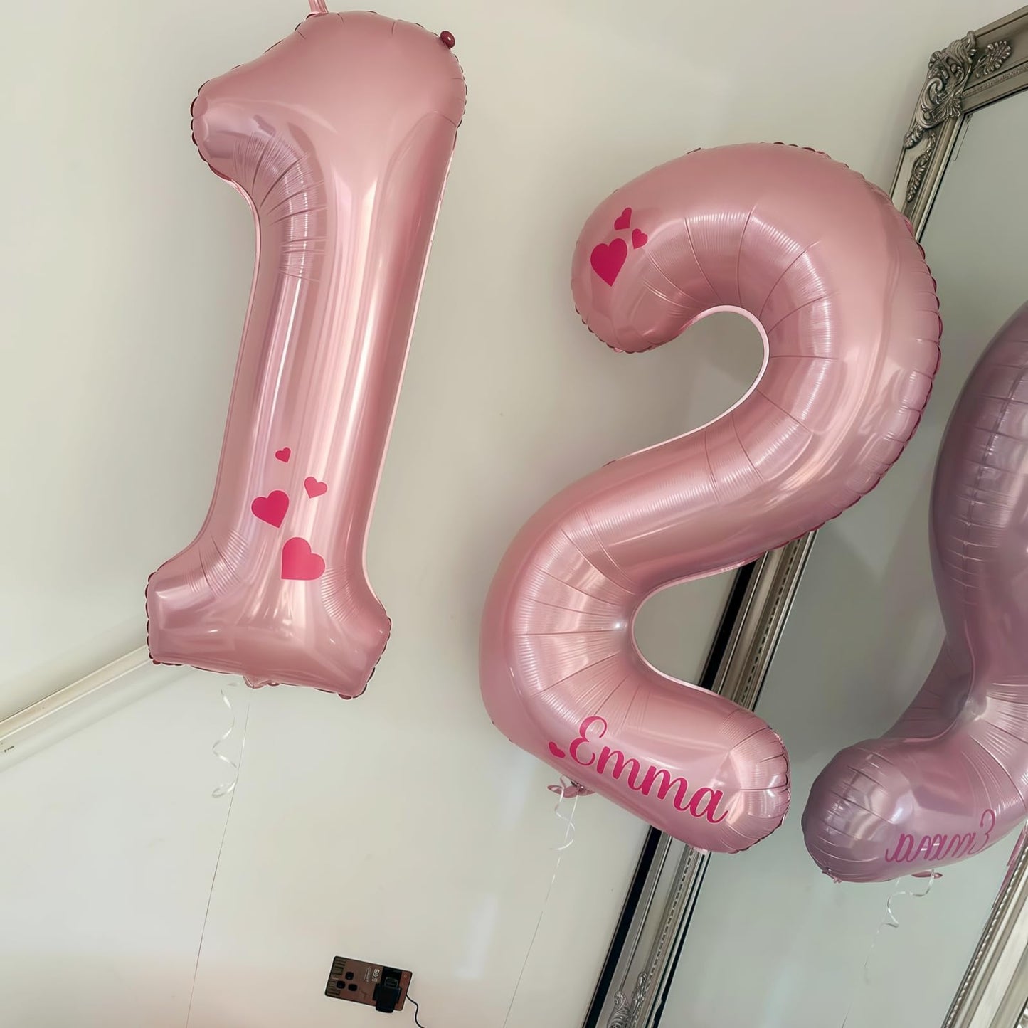 Lingqiang Large Light Pink 40-Inch Foil 17 Balloon Set – Self-Inflating Number 1 & 7 for 17th Birthday Decor