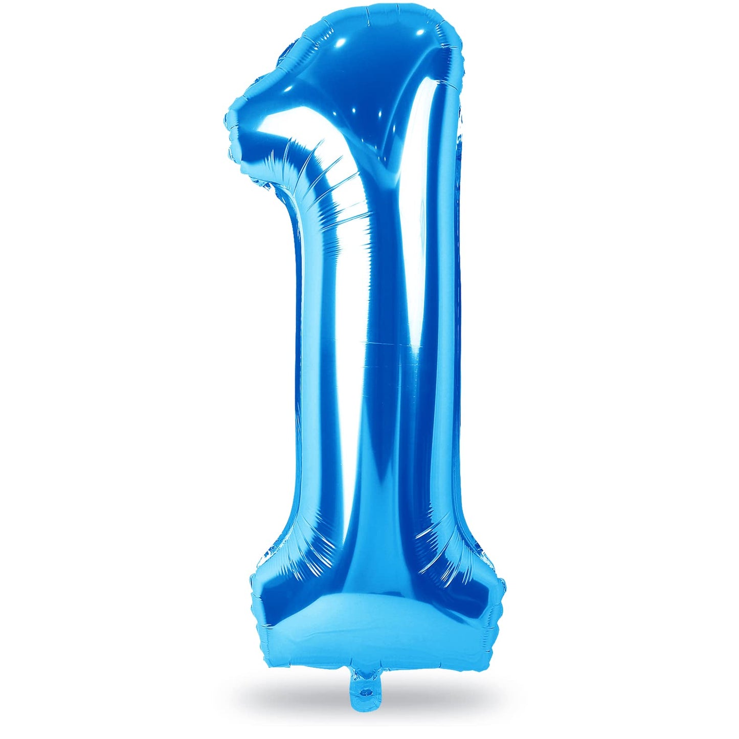 Lingqiang 40'' Blue Number 1 Balloon - Giant Self-Inflating Foil Number Balloon for 1st Birthday & Party Decor