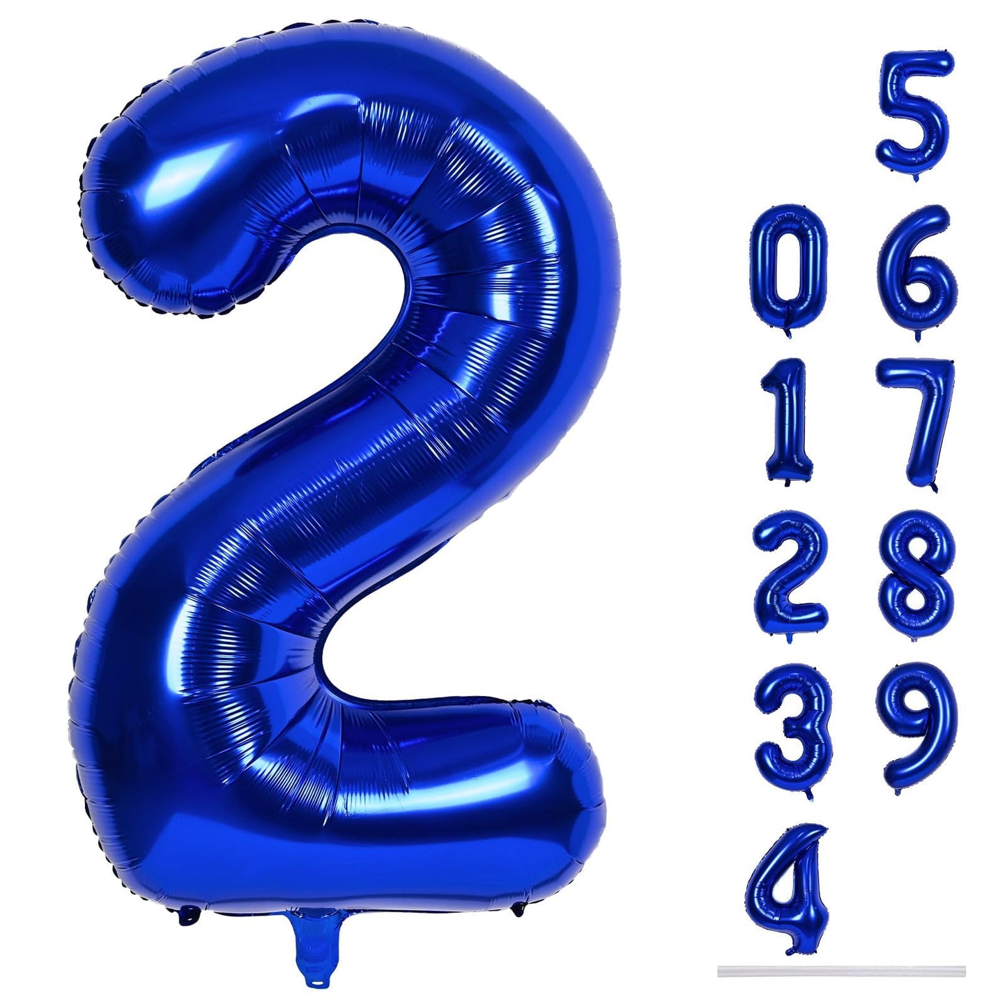 Lingqiang 40-Inch Navy Blue Number Foil Balloon 2 – Giant Birthday & Event Decor