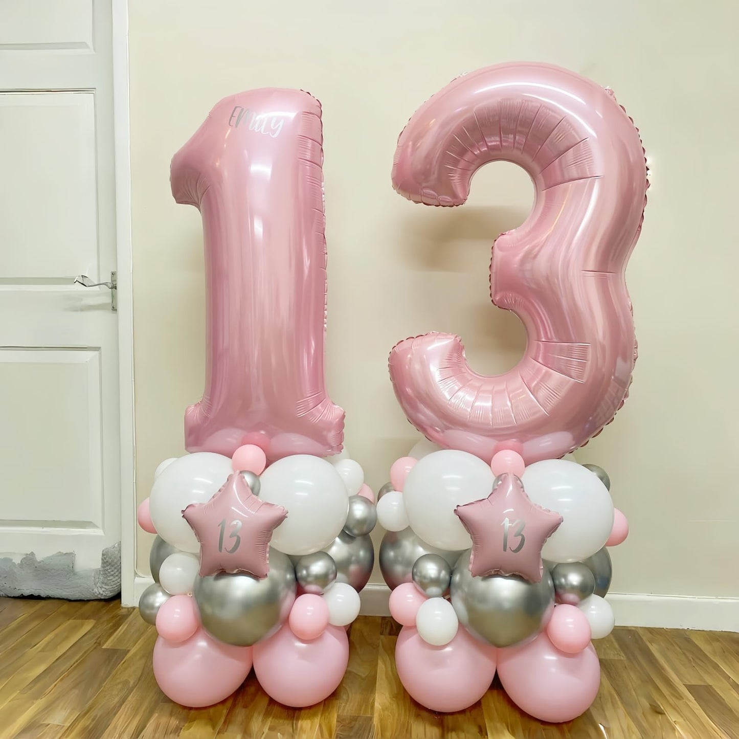 Lingqiang 40'' Light Pink Number 7 Foil Balloon – Giant 7th Birthday Decor