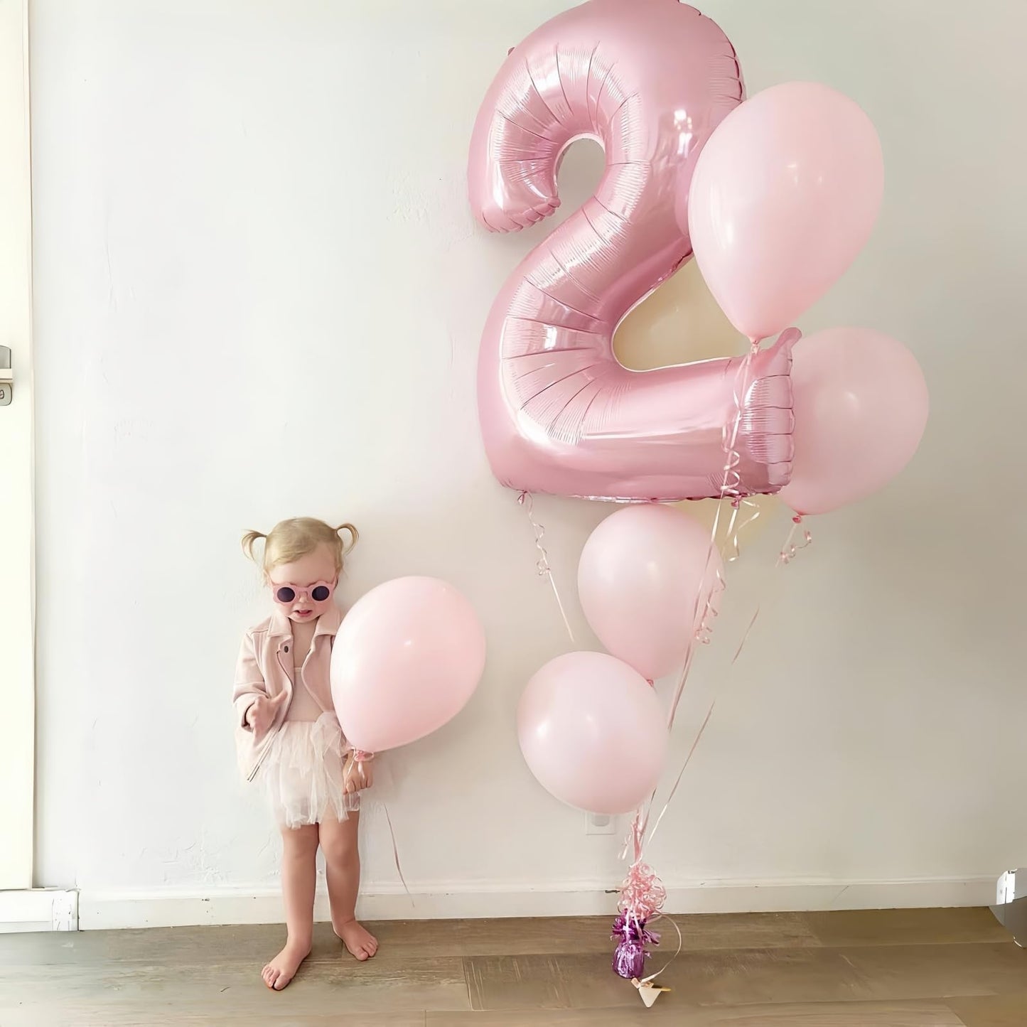 Lingqiang 40" Balloon Number 0 Pastel Pink – Large 40 Inch Foil Number Balloons Set 0-9 for Birthdays, Anniversaries, Graduation, New Year