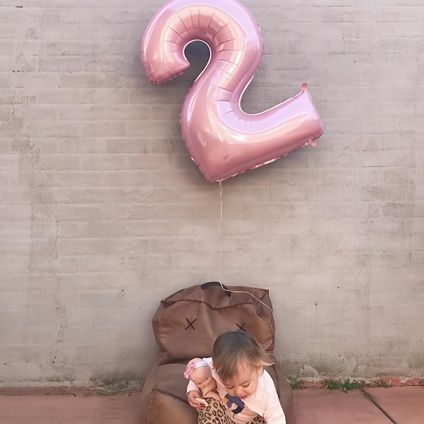 Lingqiang 40'' Light Pink Number 7 Foil Balloon – Giant 7th Birthday Decor