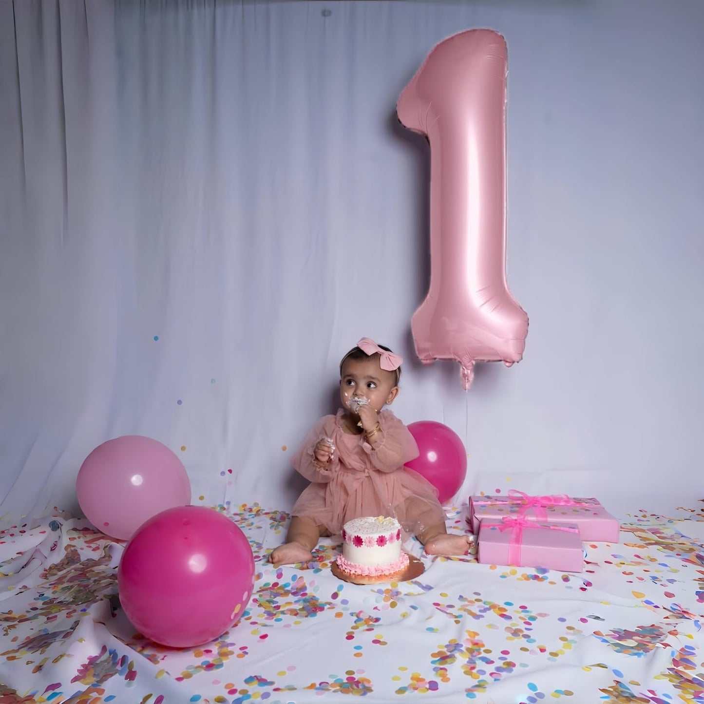 Lingqiang 40" Balloon Number 0 Pastel Pink – Large 40 Inch Foil Number Balloons Set 0-9 for Birthdays, Anniversaries, Graduation, New Year
