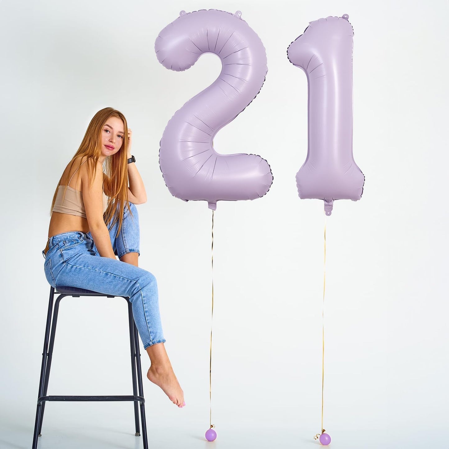 Lingqiang 40 Inch Light Purple Number 1 Balloon – Large Foil Birthday & Event Decor
