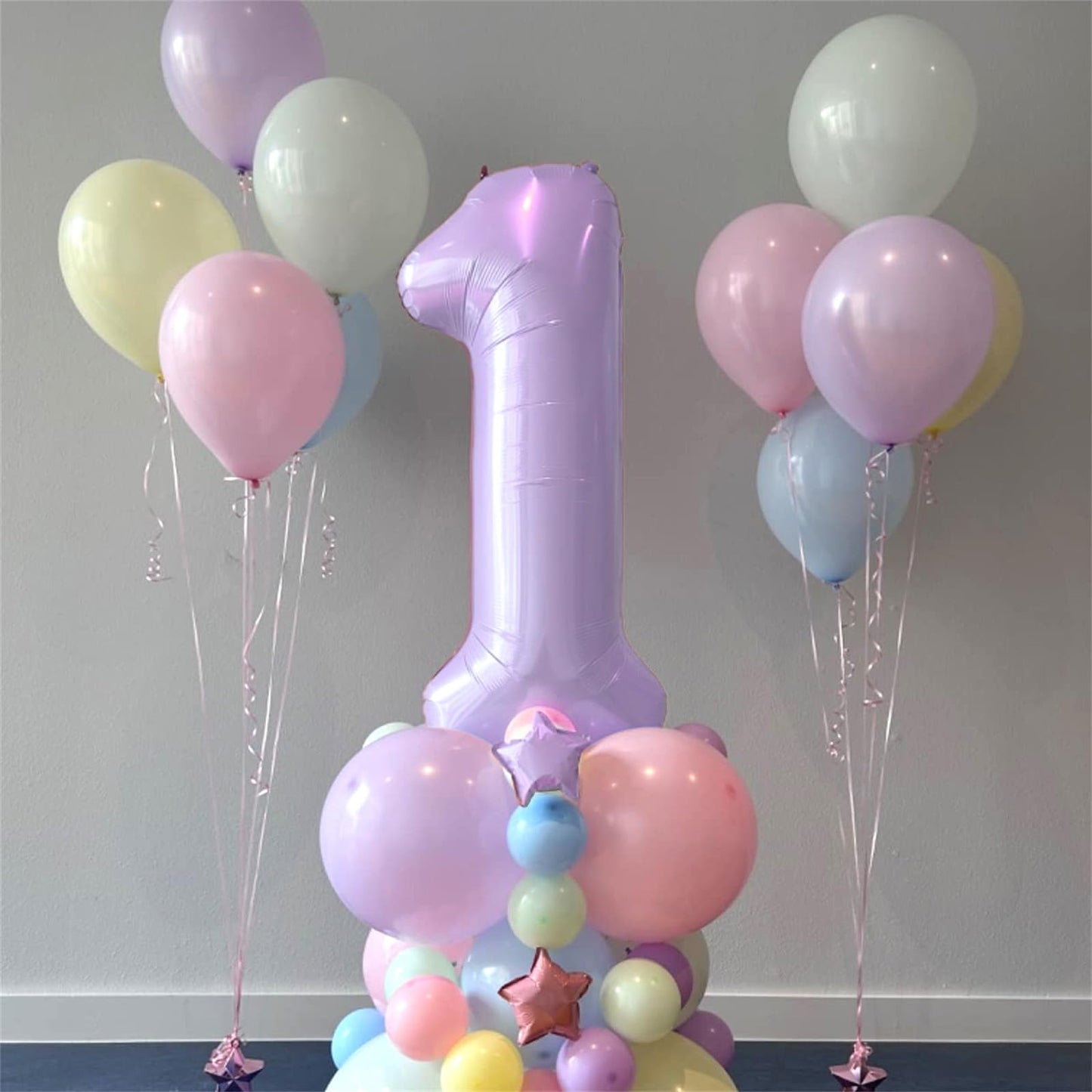 Lingqiang 40 Inch Light Purple Number 1 Balloon – Large Foil Birthday & Event Decor