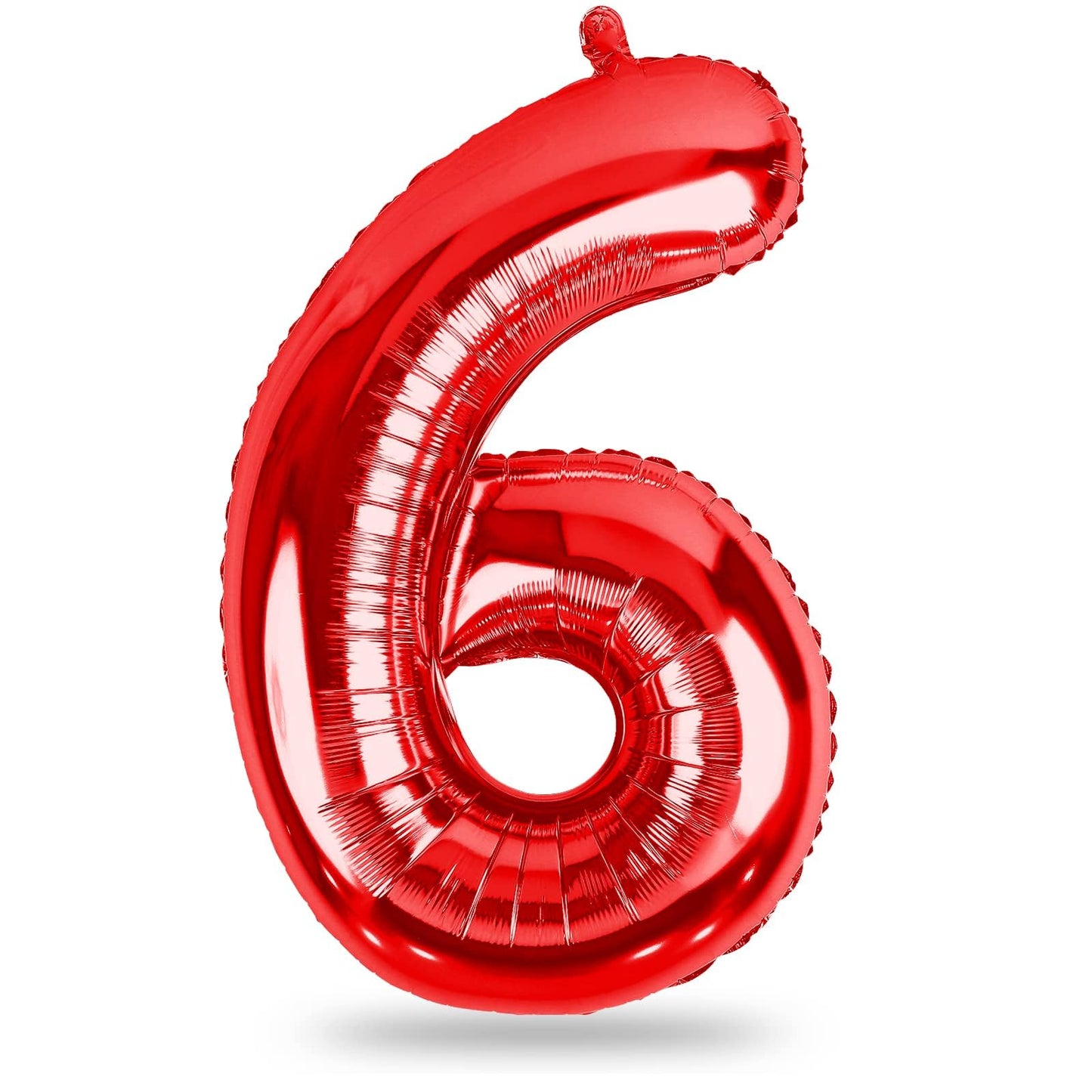 Lingqiang 40-Inch Red Number 6 Balloon – Giant Self-Inflating Foil Mylar Party Decor