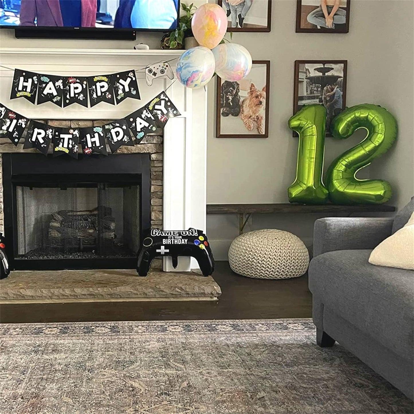 Lingqiang 40 Inch Green Number 1 Balloon – Giant 1st Birthday Foil Balloon