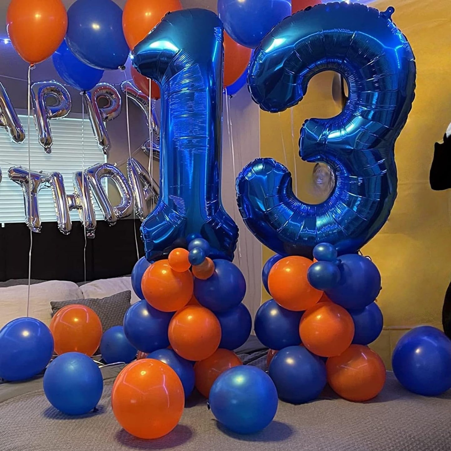 Lingqiang 40-Inch Navy Blue Number Foil Balloon 2 – Giant Birthday & Event Decor
