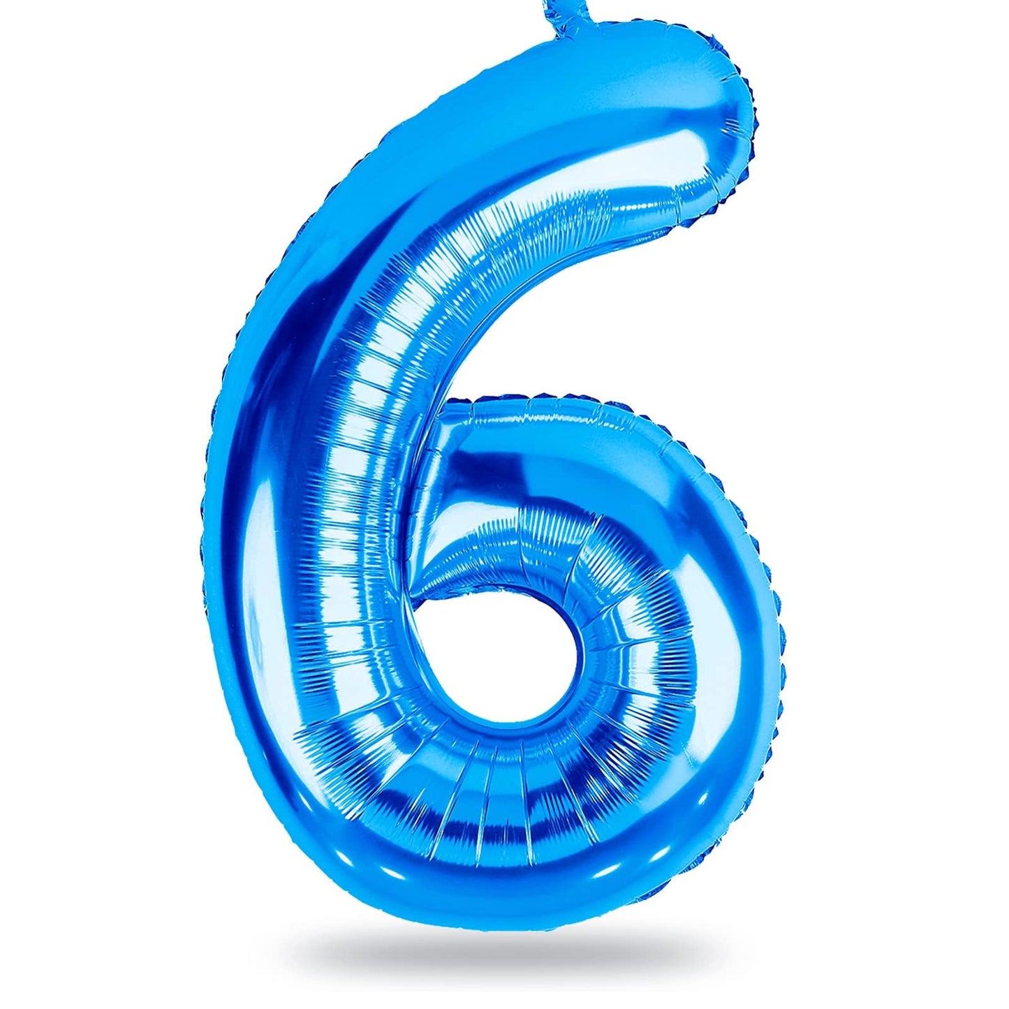 Lingqiang 40-Inch Blue Number 6 Balloon – Self-Inflating Foil Digit for Milestones & Celebrations