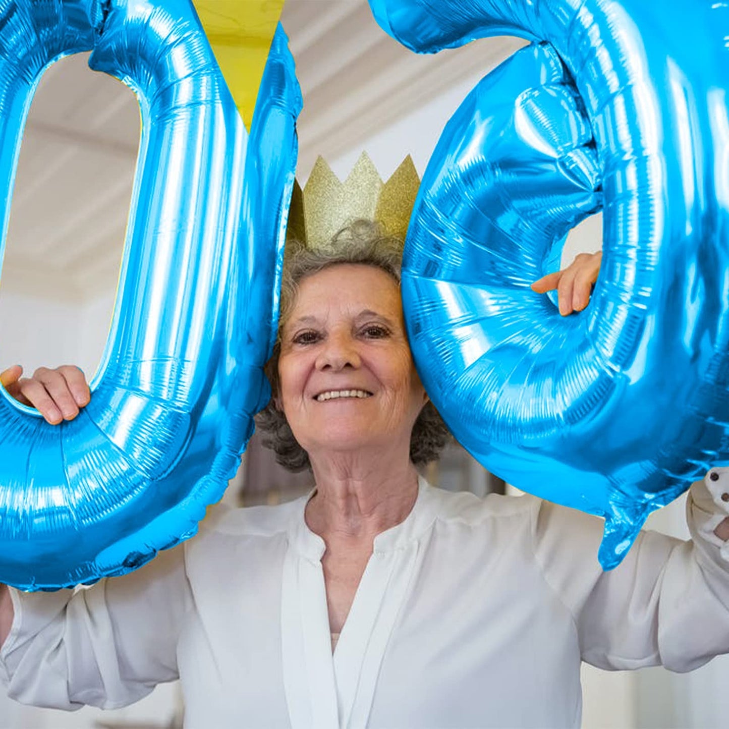 Lingqiang 40-Inch Blue Number 6 Balloon – Self-Inflating Foil Digit for Milestones & Celebrations