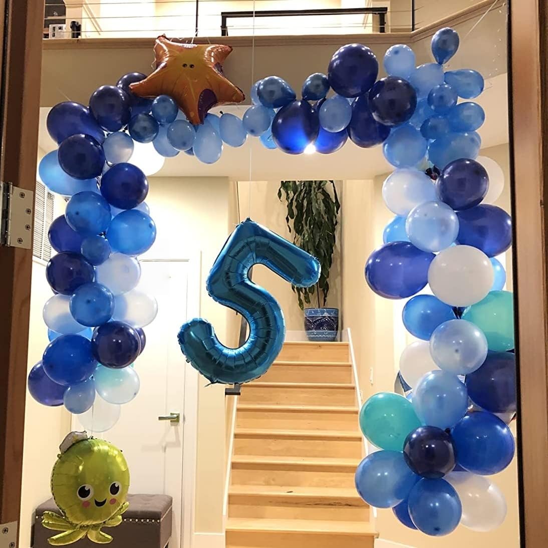 Lingqiang 40-Inch Blue Number 6 Balloon – Self-Inflating Foil Digit for Milestones & Celebrations