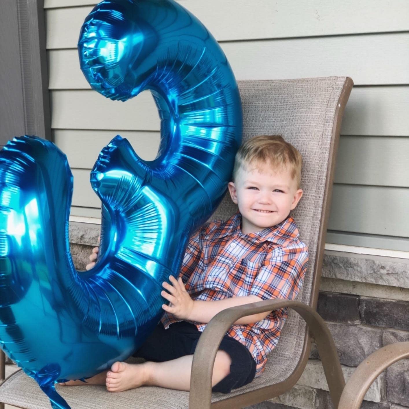 Lingqiang 40-Inch Blue Number 6 Balloon – Self-Inflating Foil Digit for Milestones & Celebrations