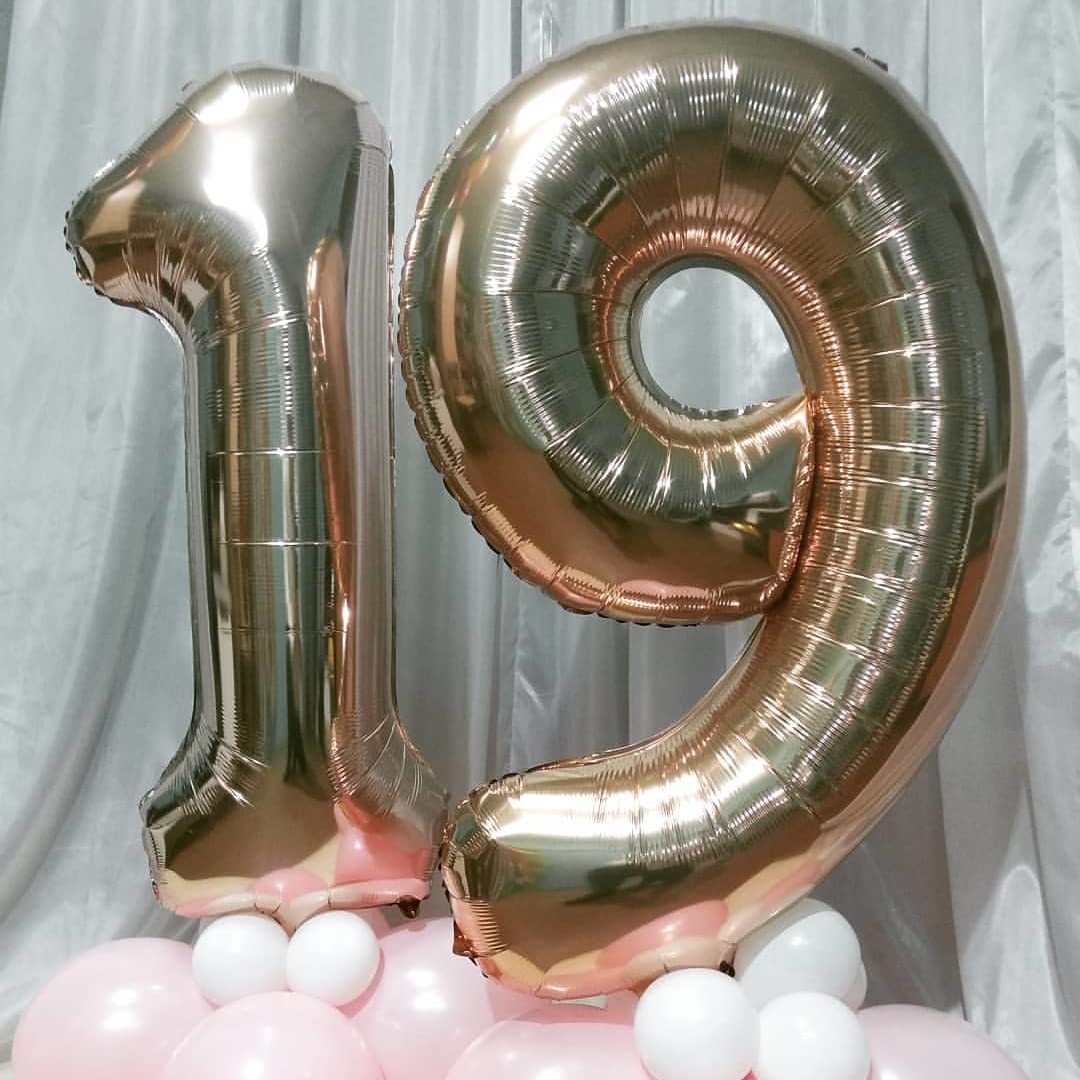 Lingqiang Champagne Gold Number 6 Balloon – 40-Inch Foil Birthday Decor
