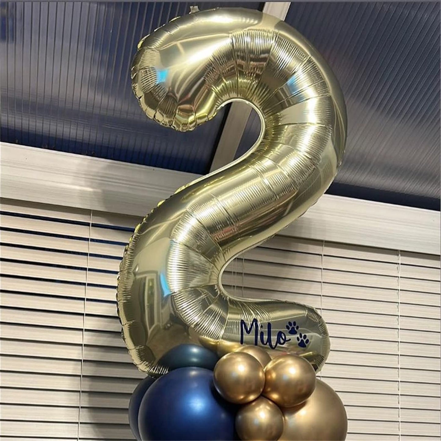 Lingqiang Champagne Gold Number 6 Balloon – 40-Inch Foil Birthday Decor