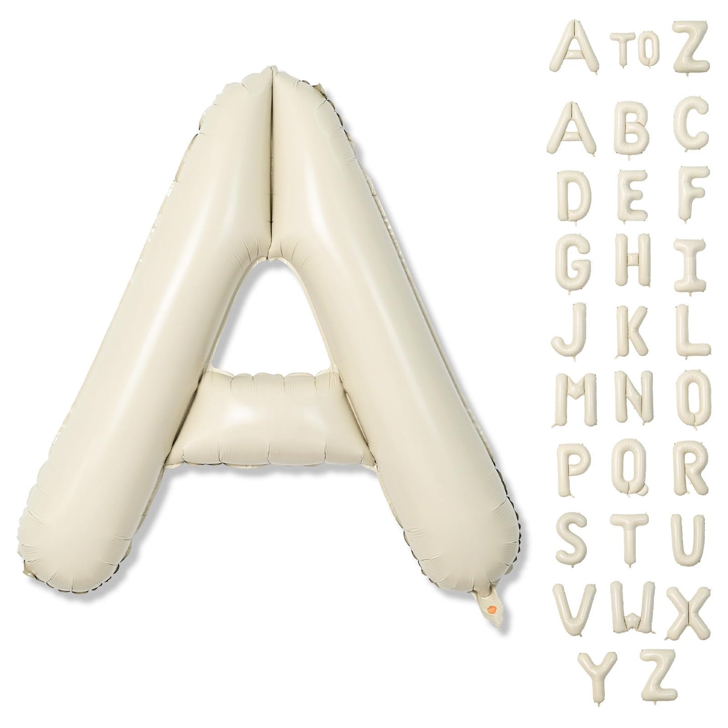 Lingqiang Cream A Letter Balloon – 40-Inch Beige Foil Alphabet Balloon for Parties