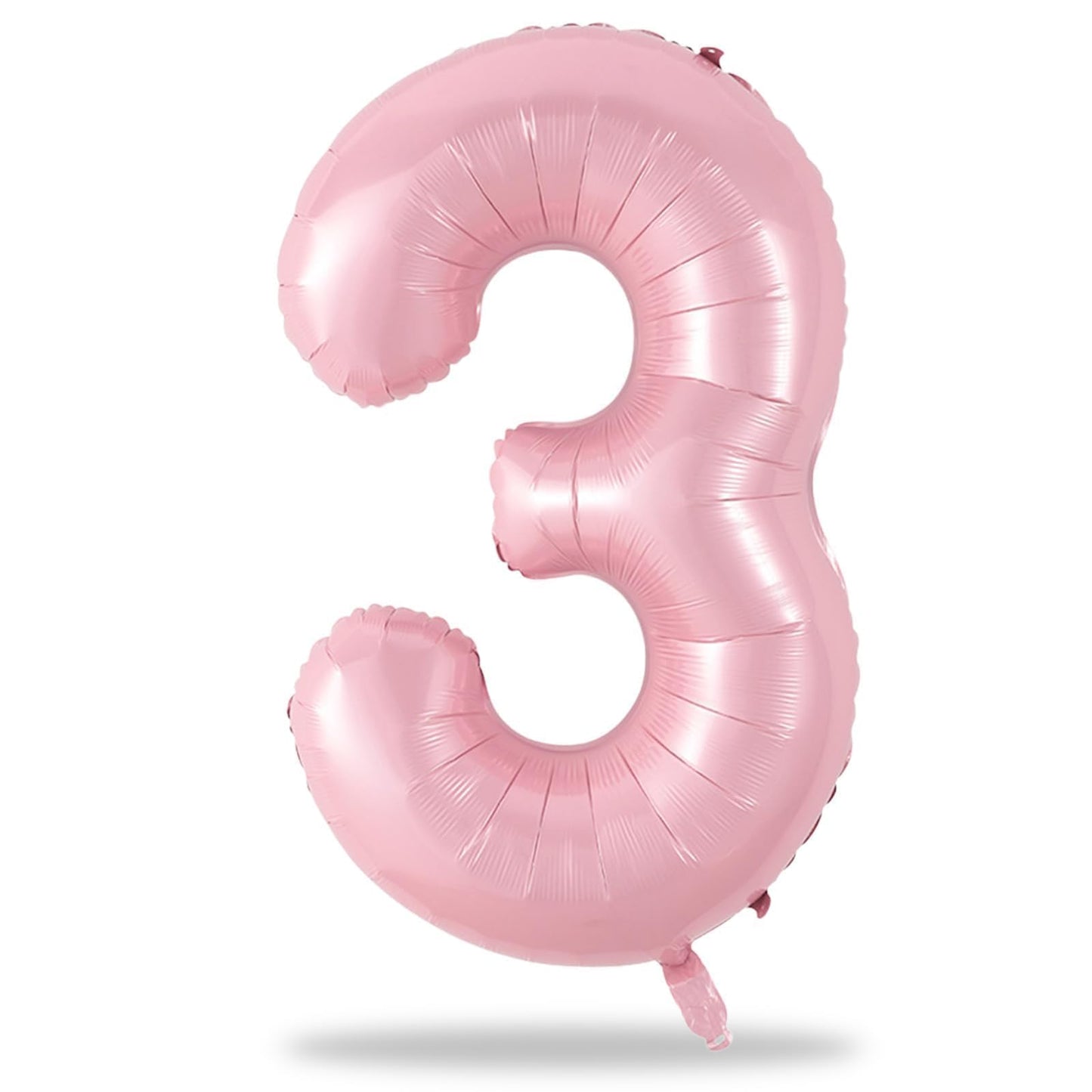 Lingqiang Pastel Pink 40-Inch Number 3 Balloon – Giant Pearl Foil Numeral for Birthday Decor