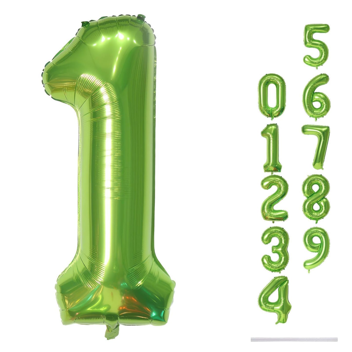 Lingqiang 40 Inch Green Number 1 Balloon – Giant 1st Birthday Foil Balloon