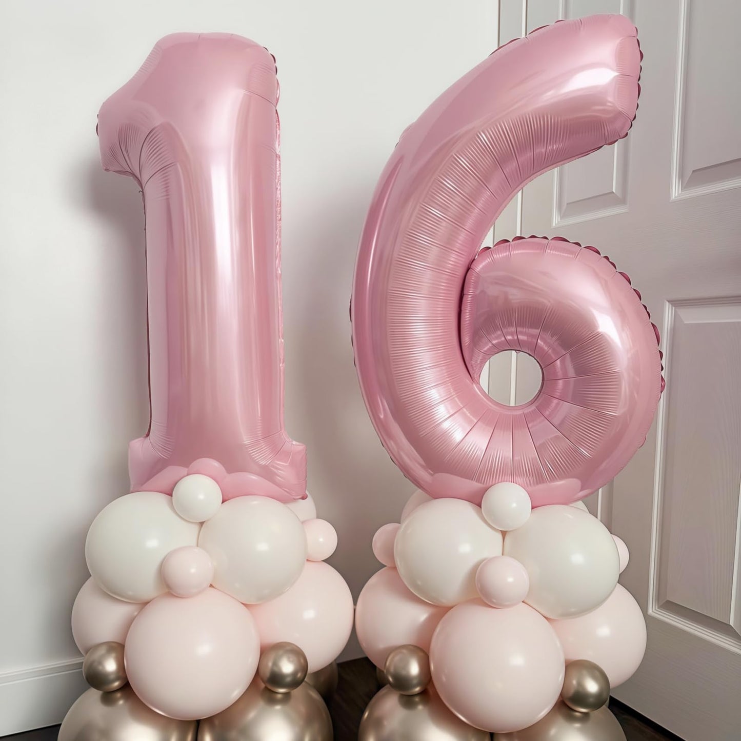 Lingqiang 40in Pastel Pink Number 15 Balloon – Giant 1 & 5 Foil Balloons for Birthday & Party Decor