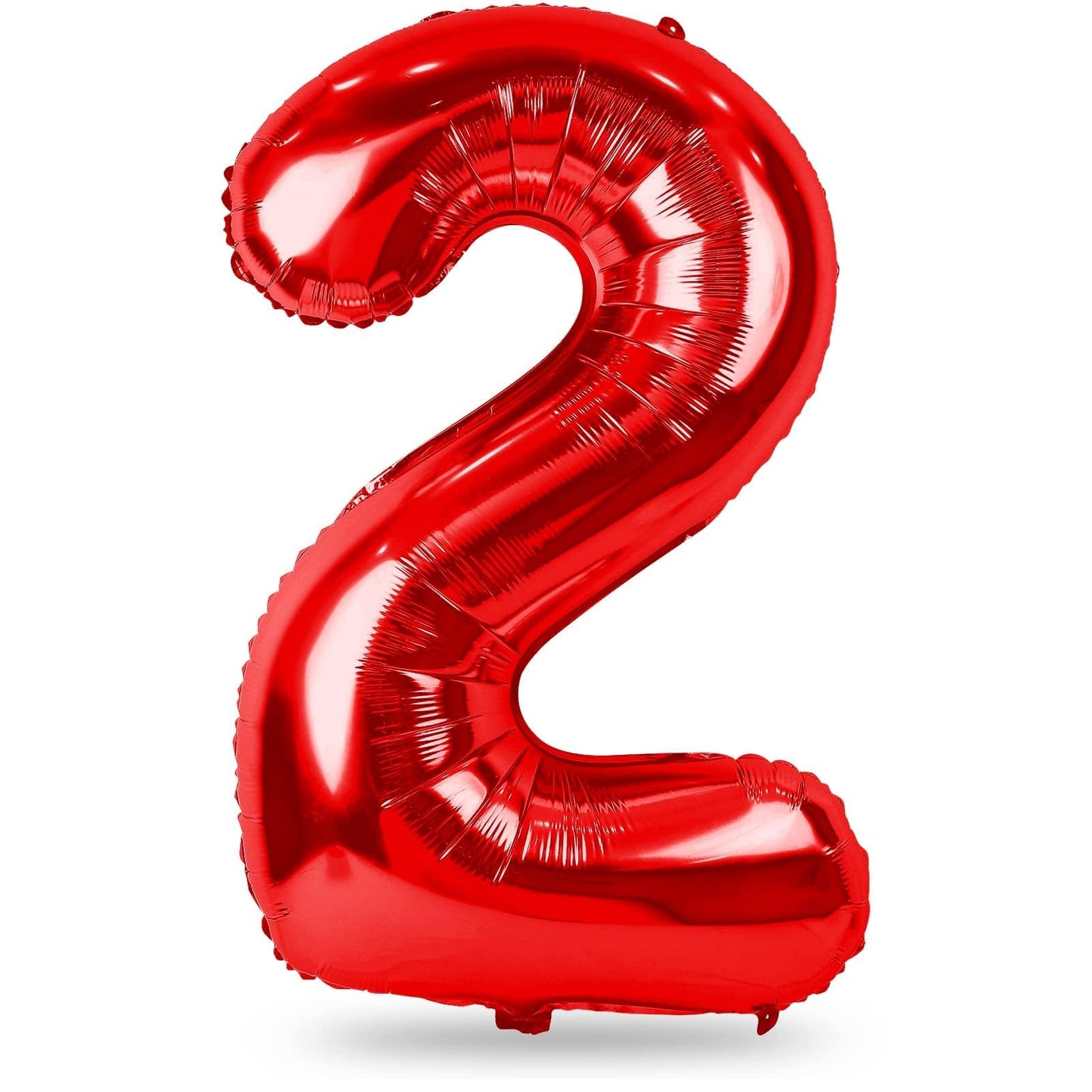 Lingqiang Red 2 Balloon — 40-Inch Giant Foil Number for 2nd Birthday, Anniversary, and Party Decor