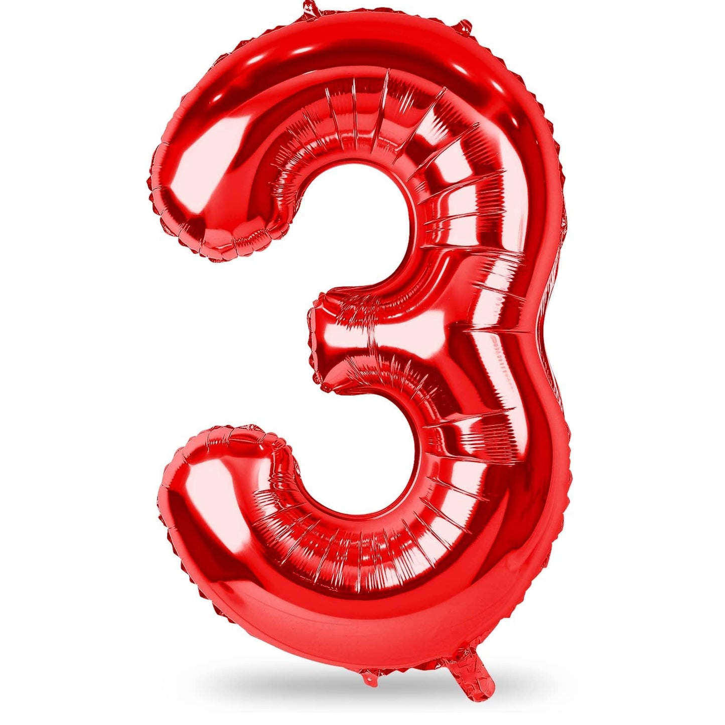 Lingqiang Red Number 3 Balloon – 40-Inch Foil Mylar Helium Balloon for Birthday & Anniversary Celebrations