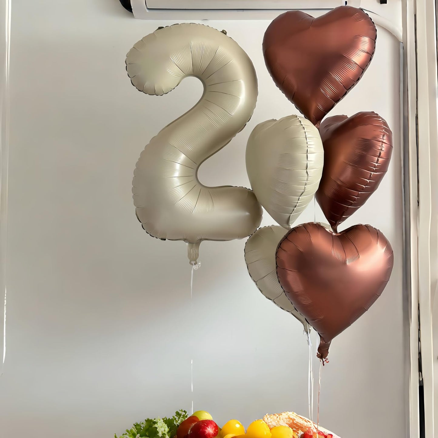 Lingqiang 40-Inch Beige Number 3 Balloon – Giant Ivory White Foil Mylar 3 Balloon for Birthdays & Anniversaries
