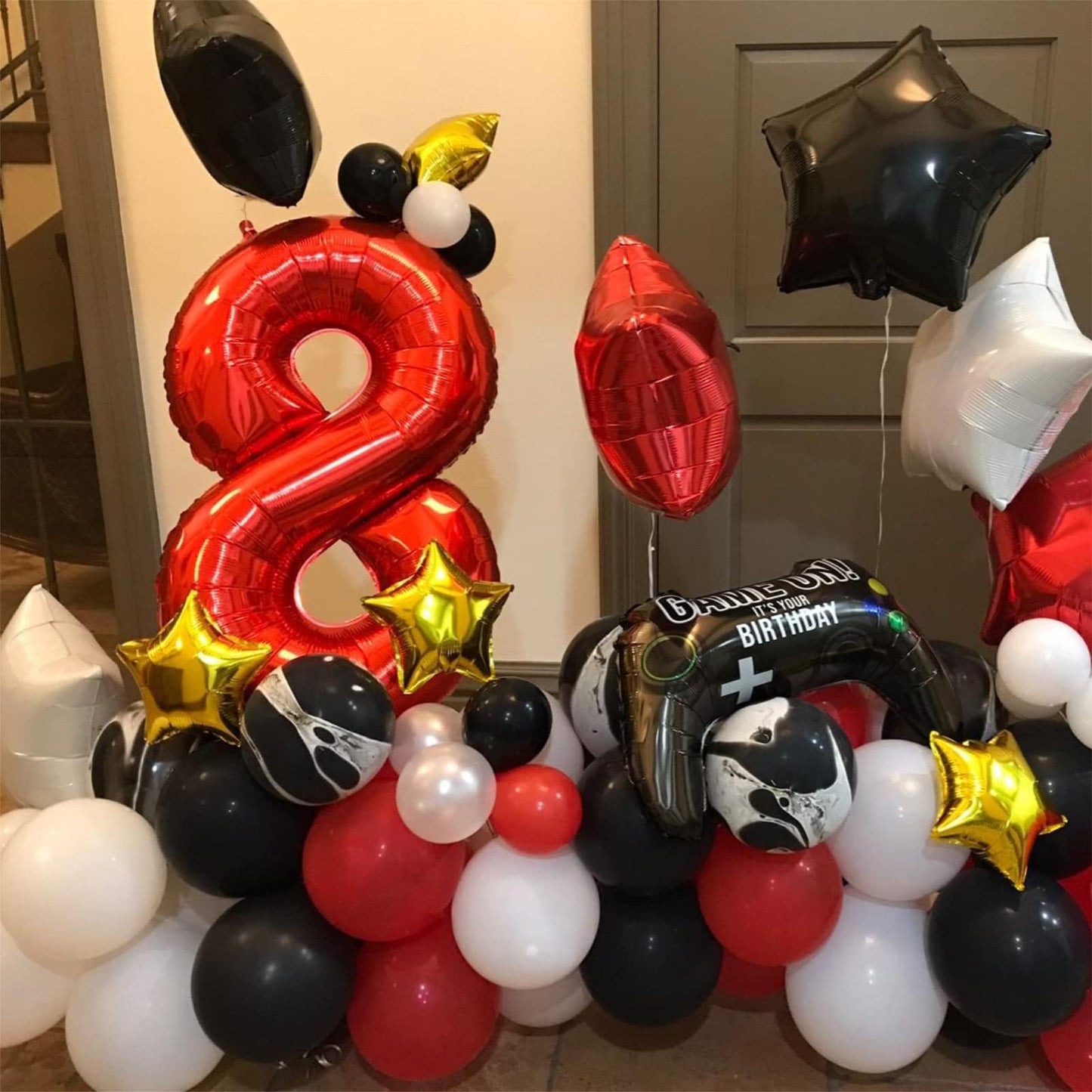 Lingqiang 40-Inch Red Number 6 Balloon – Giant Self-Inflating Foil Mylar Party Decor