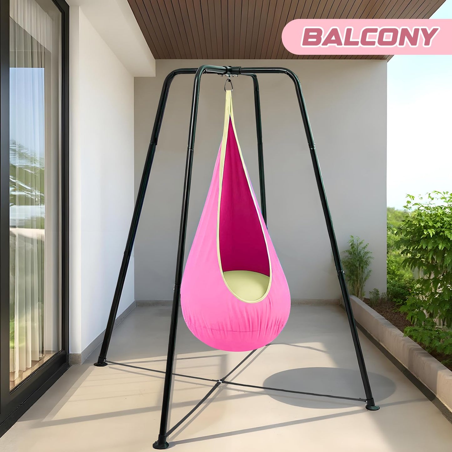 Lingvee Swing Stand Frame with Sensory Pod Chair & Swings – Heavy-Duty Indoor/Outdoor Set