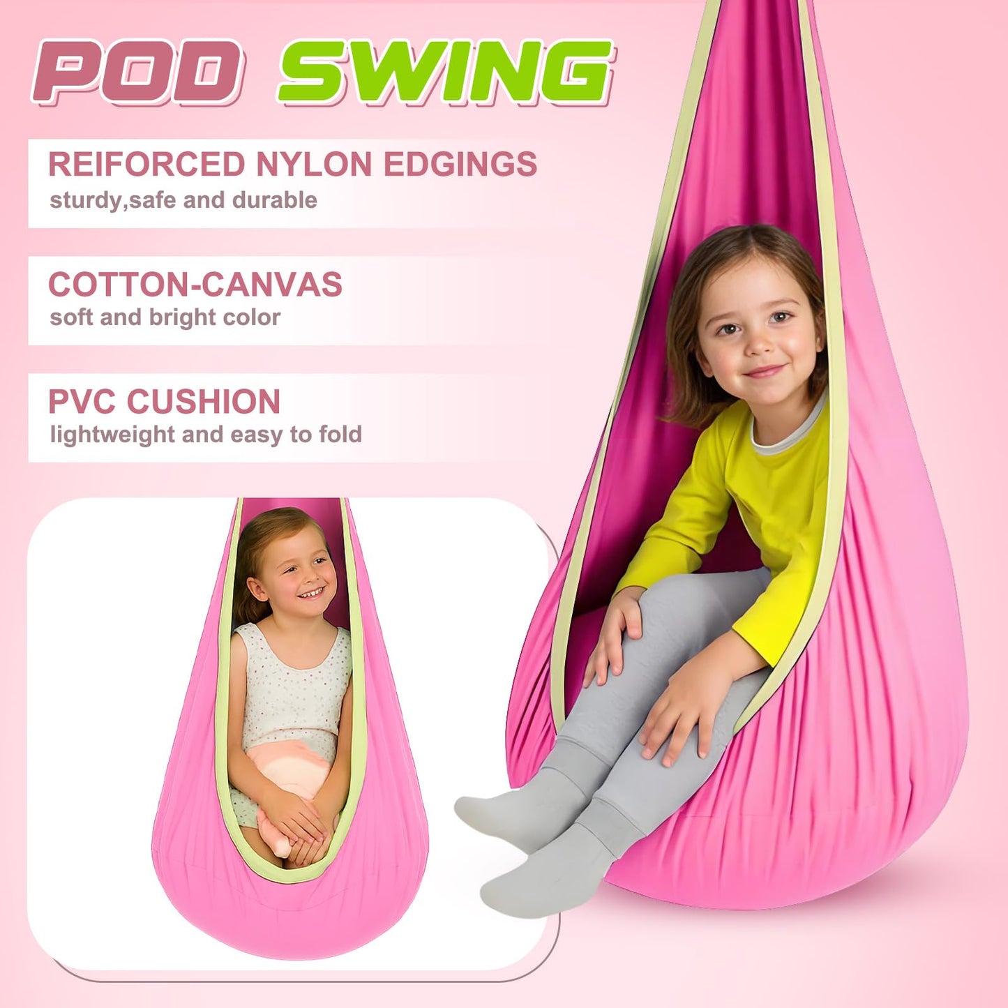 Lingvee Swing Stand Frame with Sensory Pod Chair & Swings – Heavy-Duty Indoor/Outdoor Set