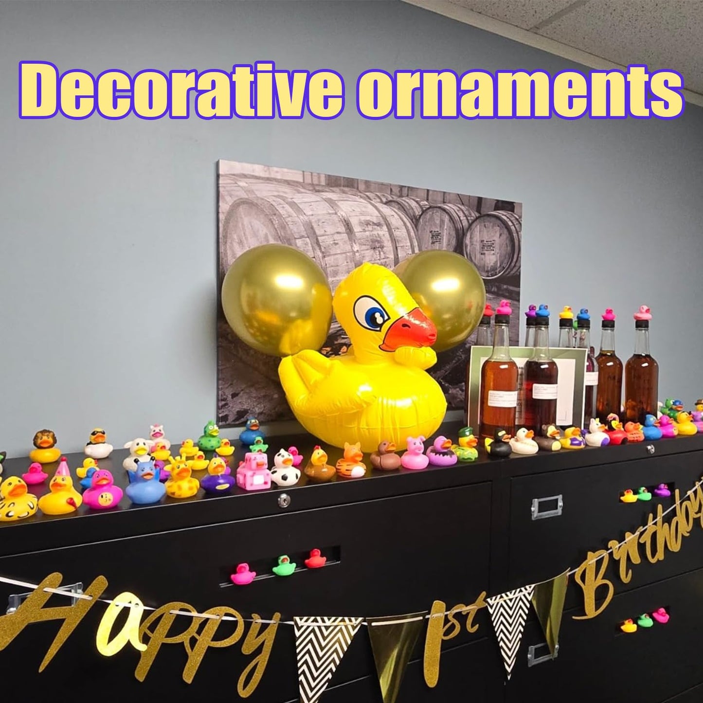 LINICE 100 Pcs Rubber Ducks – Random Mini Bath Toys & Party Favors for Toddlers