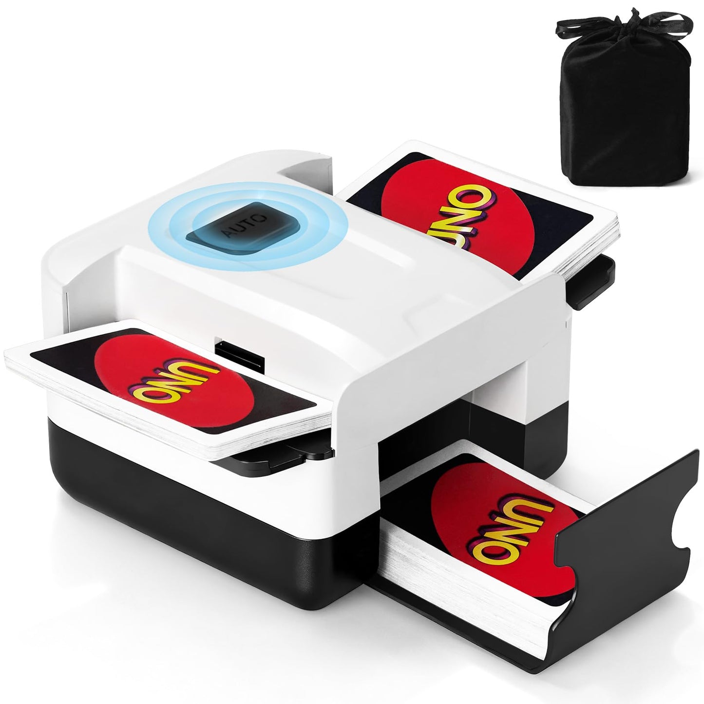 LinkBolt Automatic Card Shuffler 1/2 Deck – One-Click Shuffling, 2000mAh Battery, Portable with Bag
