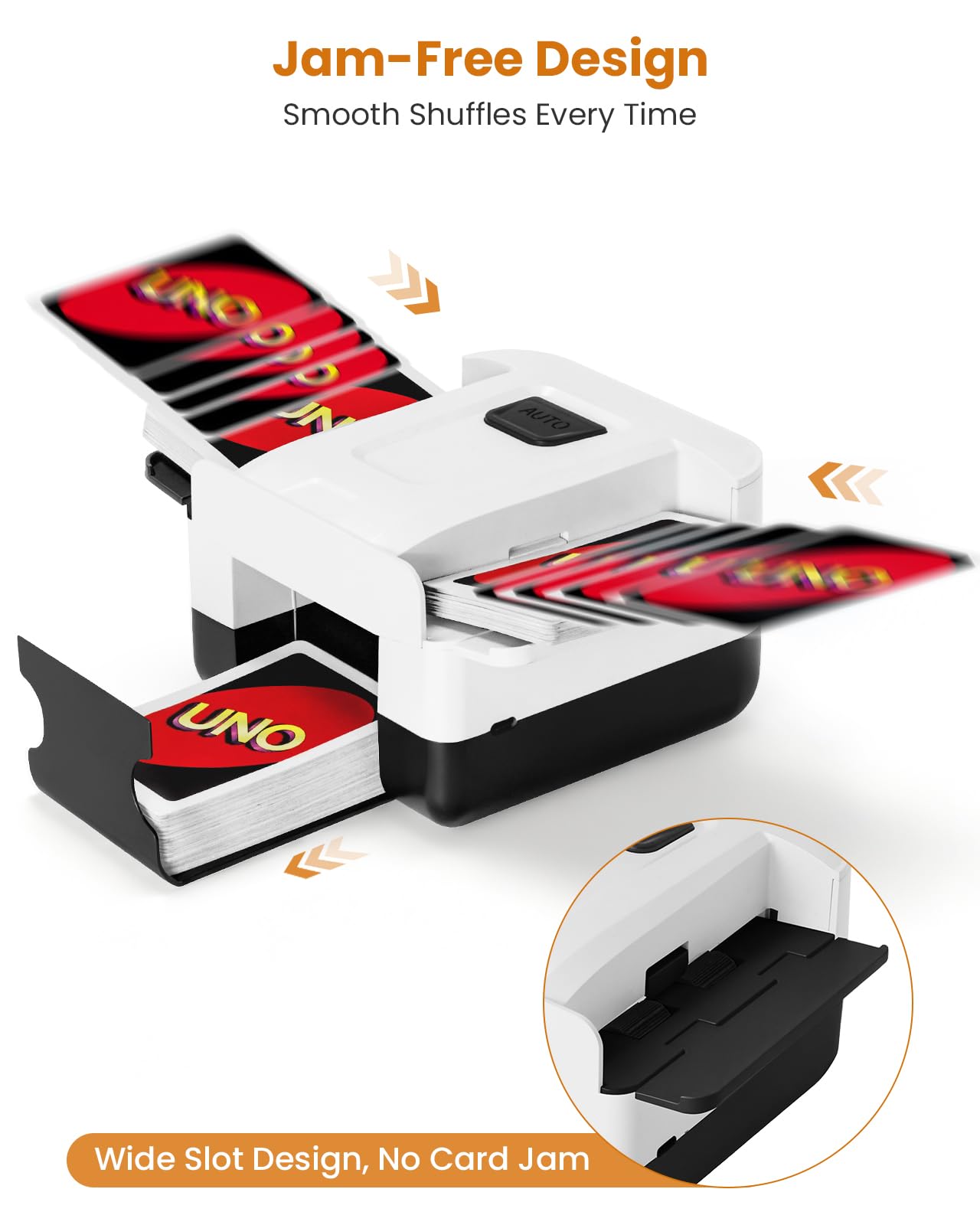 LinkBolt Automatic Card Shuffler 1/2 Deck – One-Click Shuffling, 2000mAh Battery, Portable with Bag